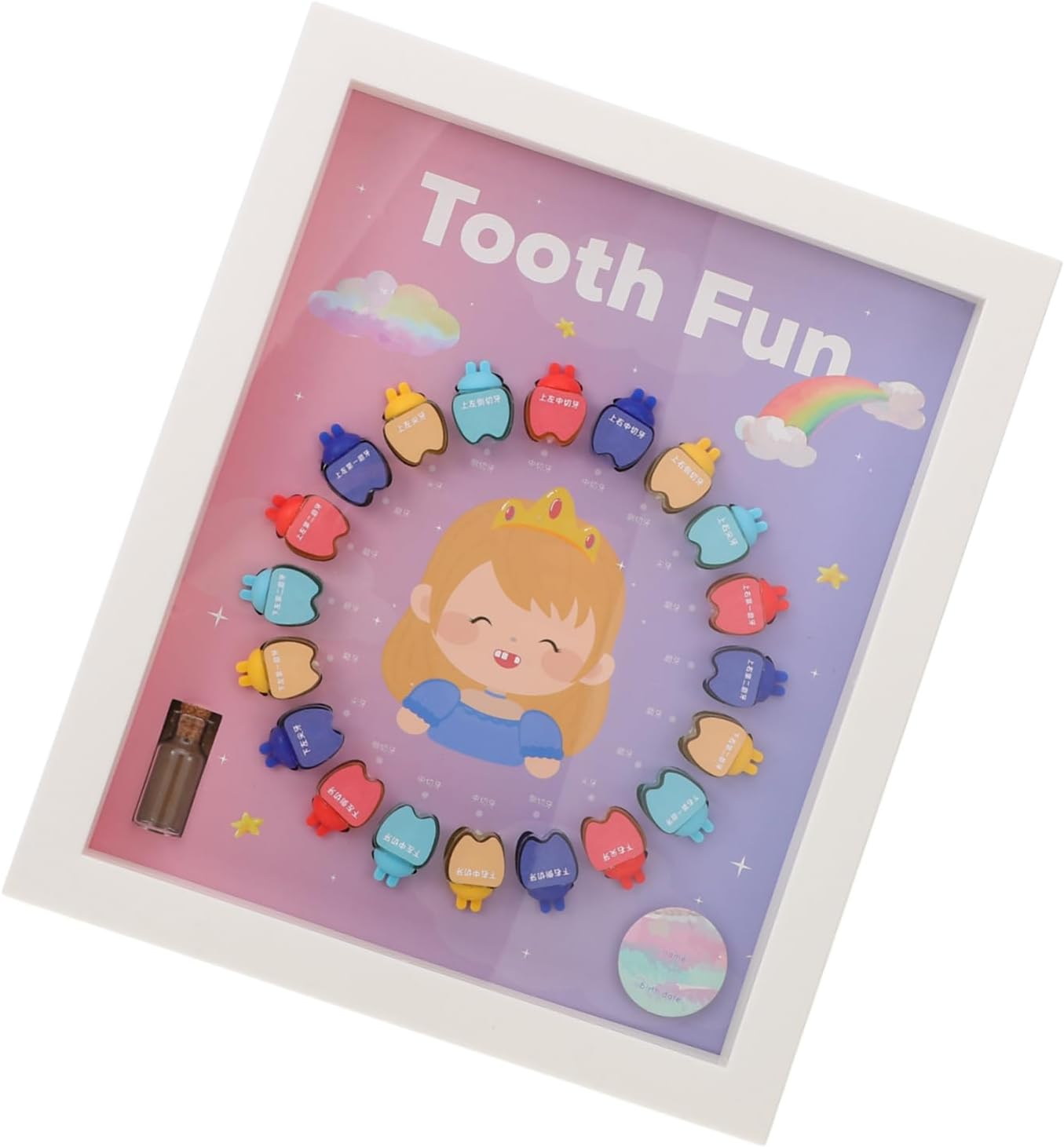 1Set First Tooth Keepsake Box for Boys and Girls Charming Boy Girl'S Tooth Holder Spacious Storage Safe Material for Collection And