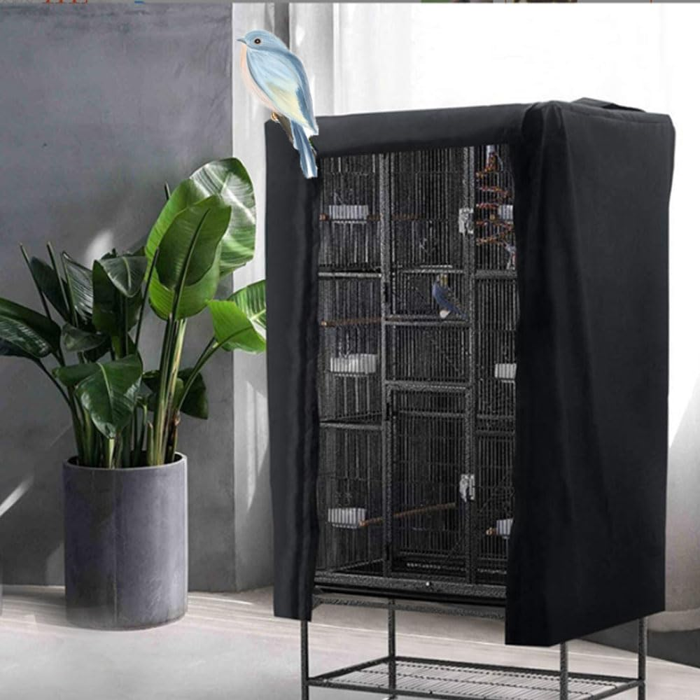 Armastuse Large Bird Cage Cover, Bird Parrot Cage Cover Waterproof Sun Uv Birds Parrots Cages Covers Night Parrot Birdcage Protector Covers (66 * 48 * 102Cm) image number 1