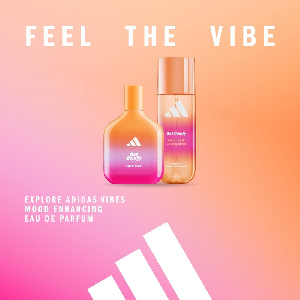 Adidas Vibes Body Mist Get Comfy - Vanilla & Peony, 236Ml image number 4
