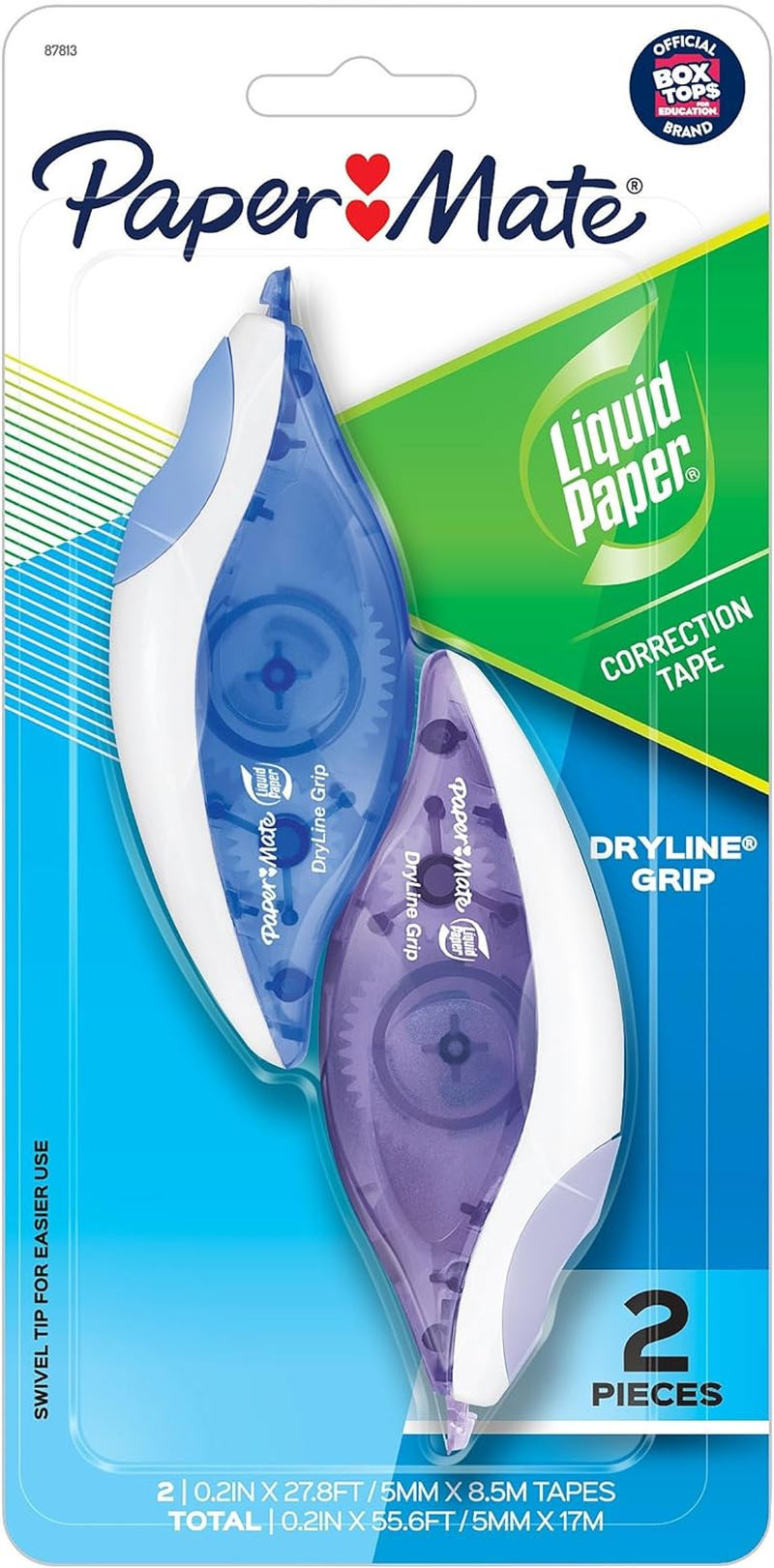 Paper Mate Liquid Paper Dryline Grip Correction Tape (Pack of 12) image number 2