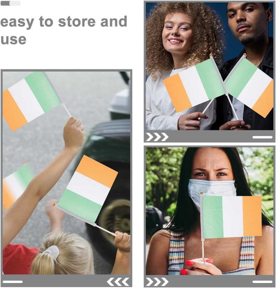 Kichvoe 100Pcs Flag Poles for Handheld Flags Stable and Smooth Design for Festive Events and National Celebrations image number 1