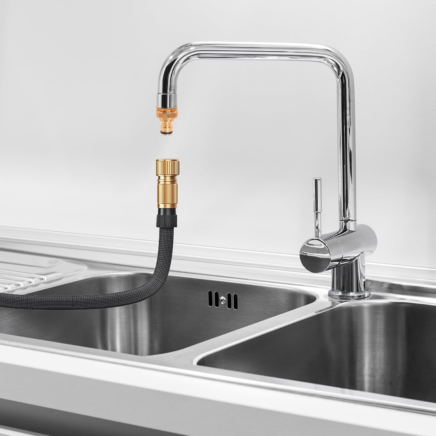 Brass Garden Hose Tap Connector,2Pcs 1/2 Inch Brass Male Threaded Tap Connector for Hose Pipe,1Pcs 1/2 Inch&3/4 Inch 2-In-1 Female Threaded Faucet Adapter Hosepipe Fittings - 12Pack image number 3