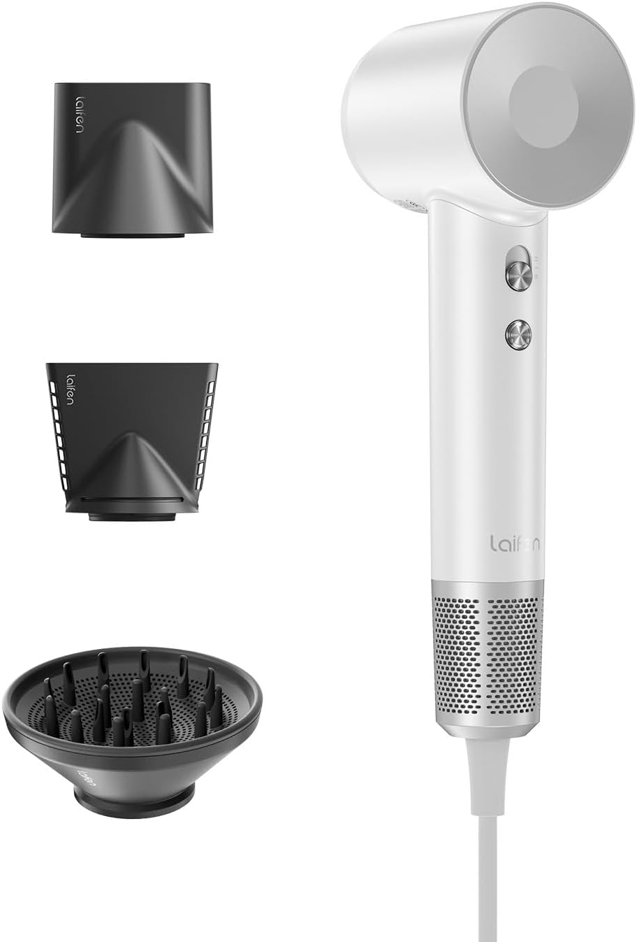 Laifen Swift Hair Dryer, High Speed 200M Ionic Blow Dryer with 110, 000 RPM Brushless Motor for Fast Drying, Low Noise, Hairdryer with Magnetic Nozzle