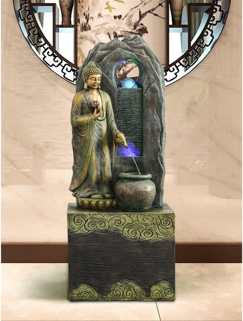 Outdoor Fountain Fortune-Attracting Water Fountain Floor-Standing Ornaments Circulating Living Room Feng Shui Wheel image number 2