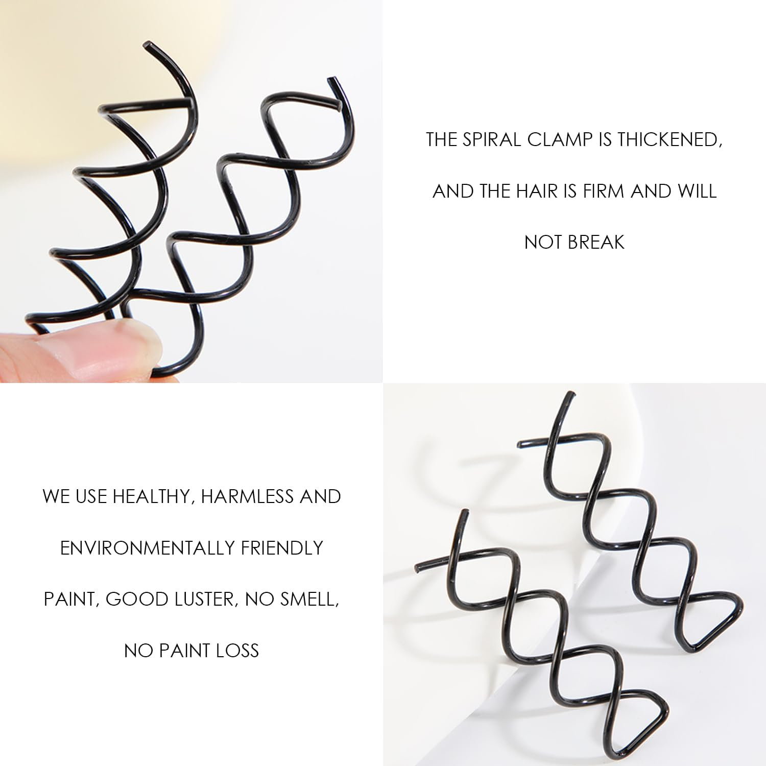 20 Spiral Hair Pins, Simple Rotary Hair Pins, Hair Fixing Tools, DIY Hairstyle Accessories (Black, Brown) image number 3