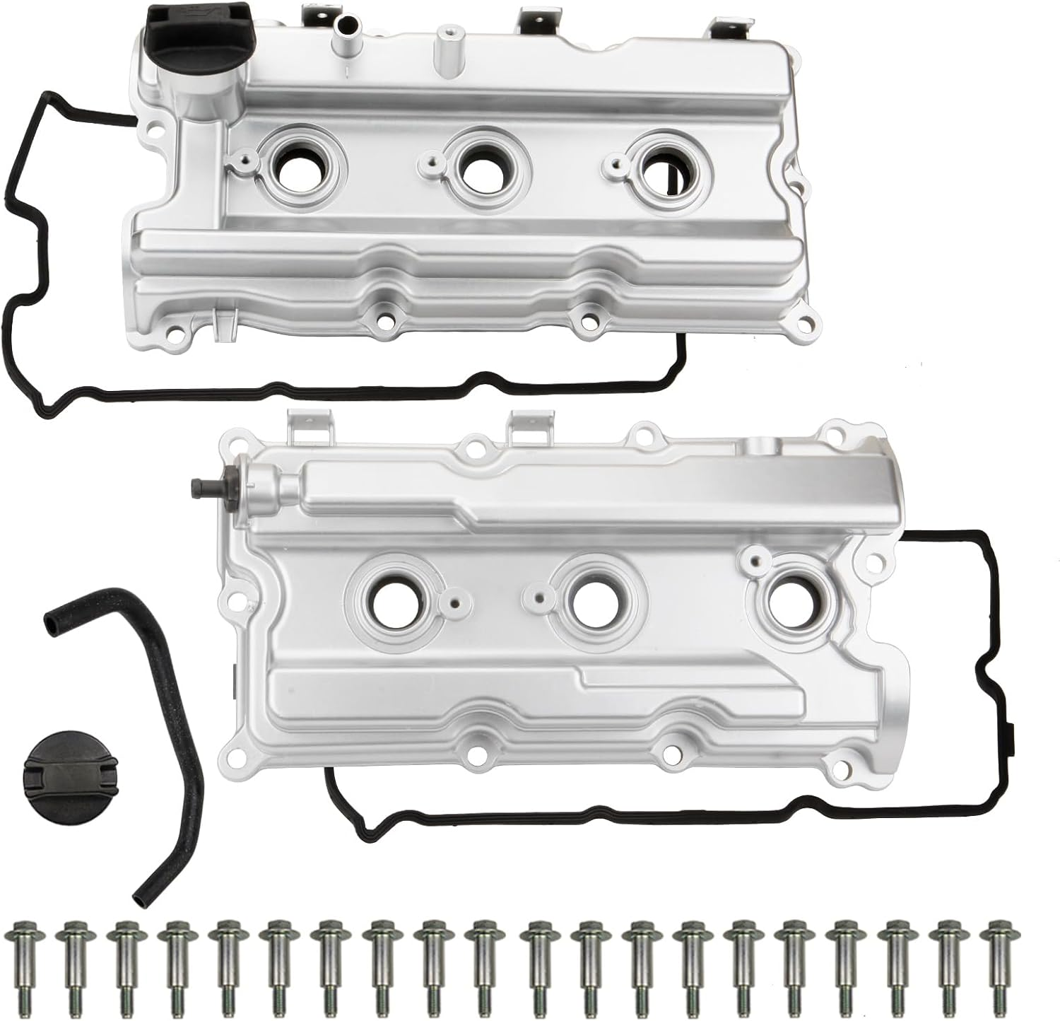 MITZONE Upgrade Aluminum Valve Cover Compatible with 2005-2019 Nissan Frontier 05-15 Xterra 05-12 Pathfinder NV1500 2500 3500 4.0L V6 Replacement # 13264-EA210, 13264-EA200 Red