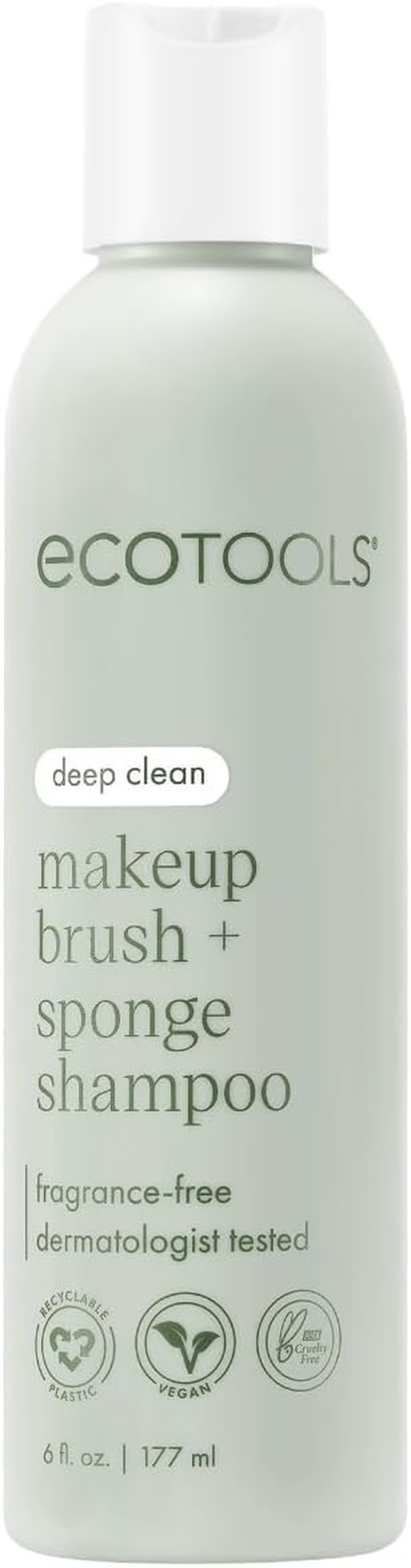 Eco Tools Professional Makeup Cleaner for Makeup Brushes, Brush and Makeup Beauty Sponge Cleansing Shampoo, Fragrance Free, Hypoallergenic, Paraben Free, 6 Fl.Oz./ 177 Ml Bottle image number 5