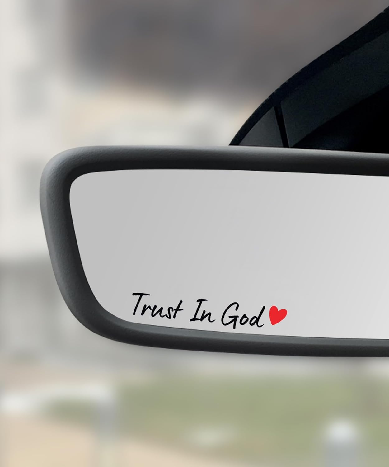 SCUARI 4PCS Car Stickers,Cars Decals,Car Accessories Trust in God Rearview Mirror Sticker,Auto Stickers and Decals,Auto Decals for Women,Trust in God Mirror Decoration,Fits Most Vehicles (Black)