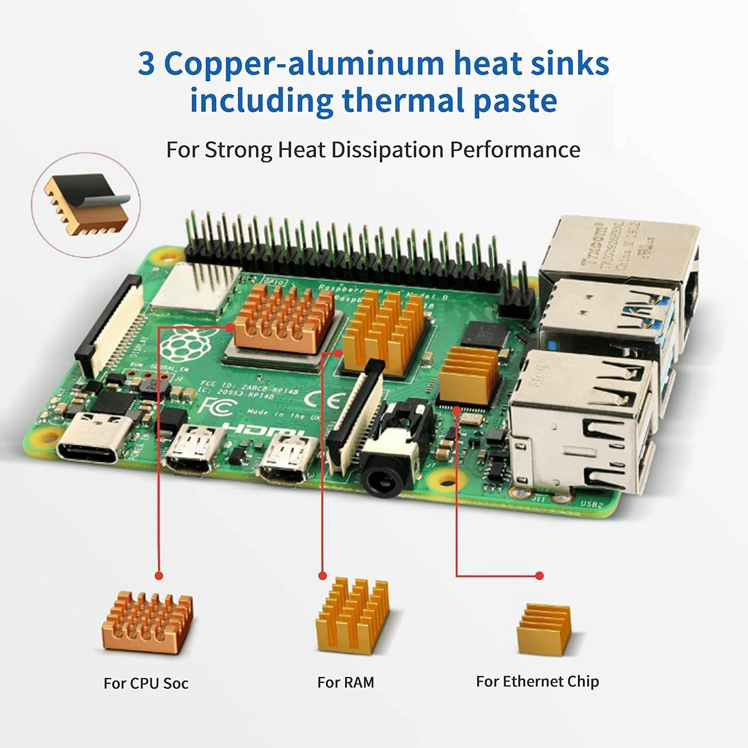 Irasptek Starter Kit for Raspberry Pi 4B 8GB Ram-Pre-Loaded with 64GB Edition image number 3