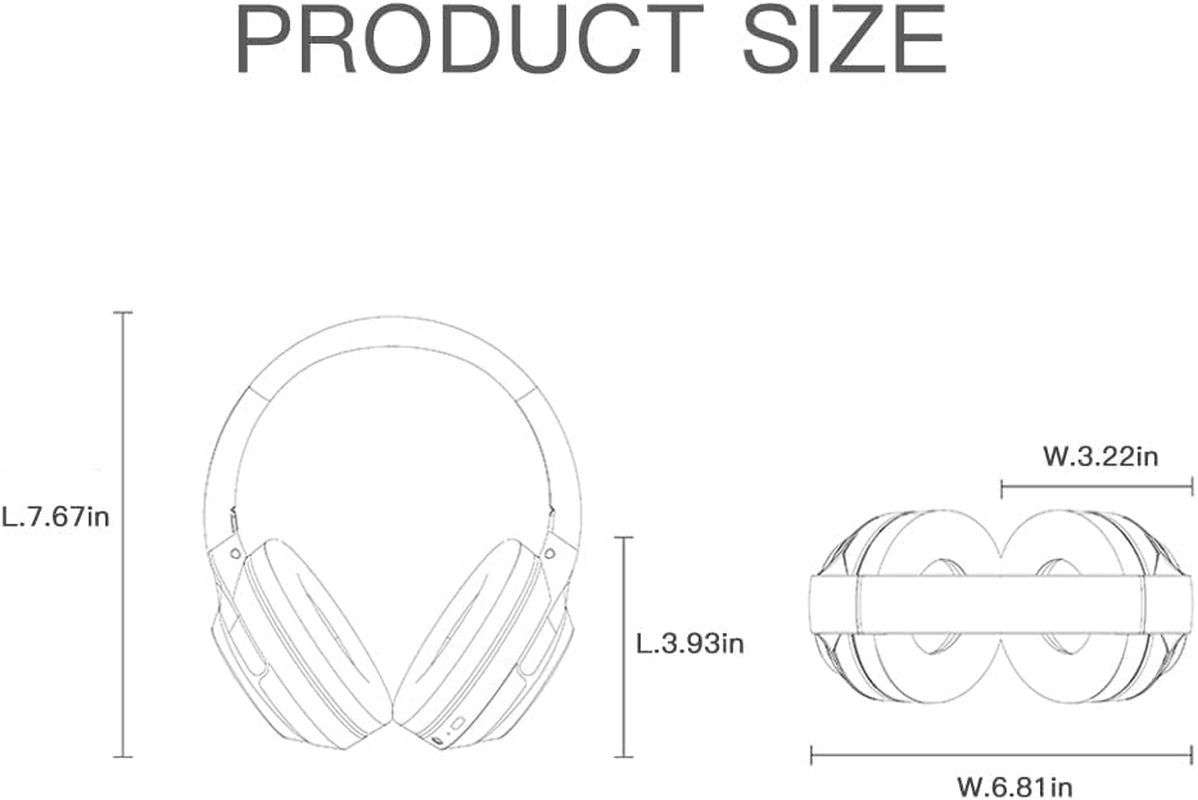 Ikf T1 Pro Bluetooth Headphones, Over-Ear Headphones, Foldable Headphones with High Fidelity Sound, 100 Hours of Use Time, Adjustable Lightweight, Pairing 2 Devices Compatible (Black) image number 6