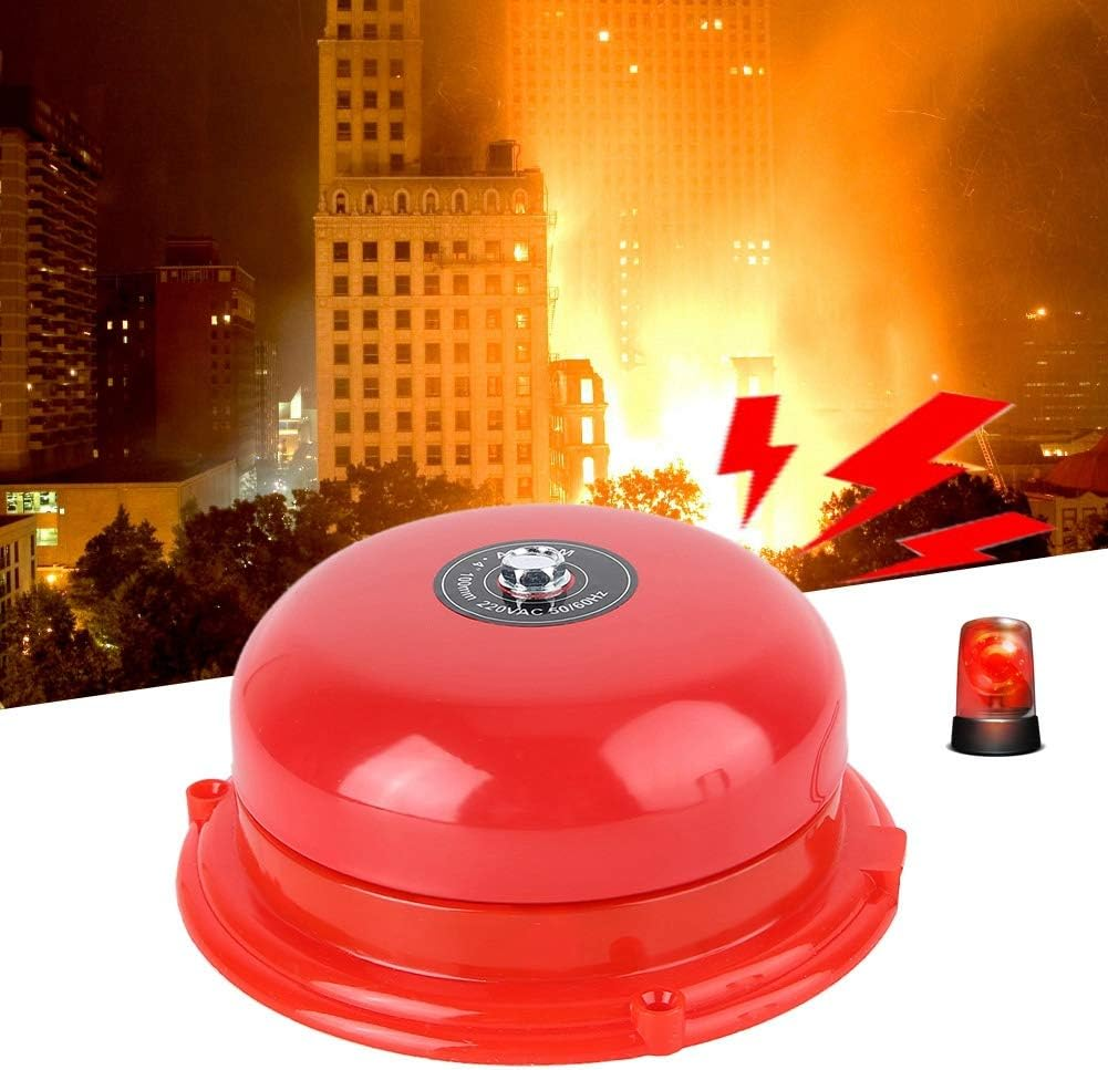4 Inch Fire Alarm Bell, 100 Db Metal Fire Control Internal Impact Type Electric Safety Bell 12 V/24 V/220 V (220 V) image number 3