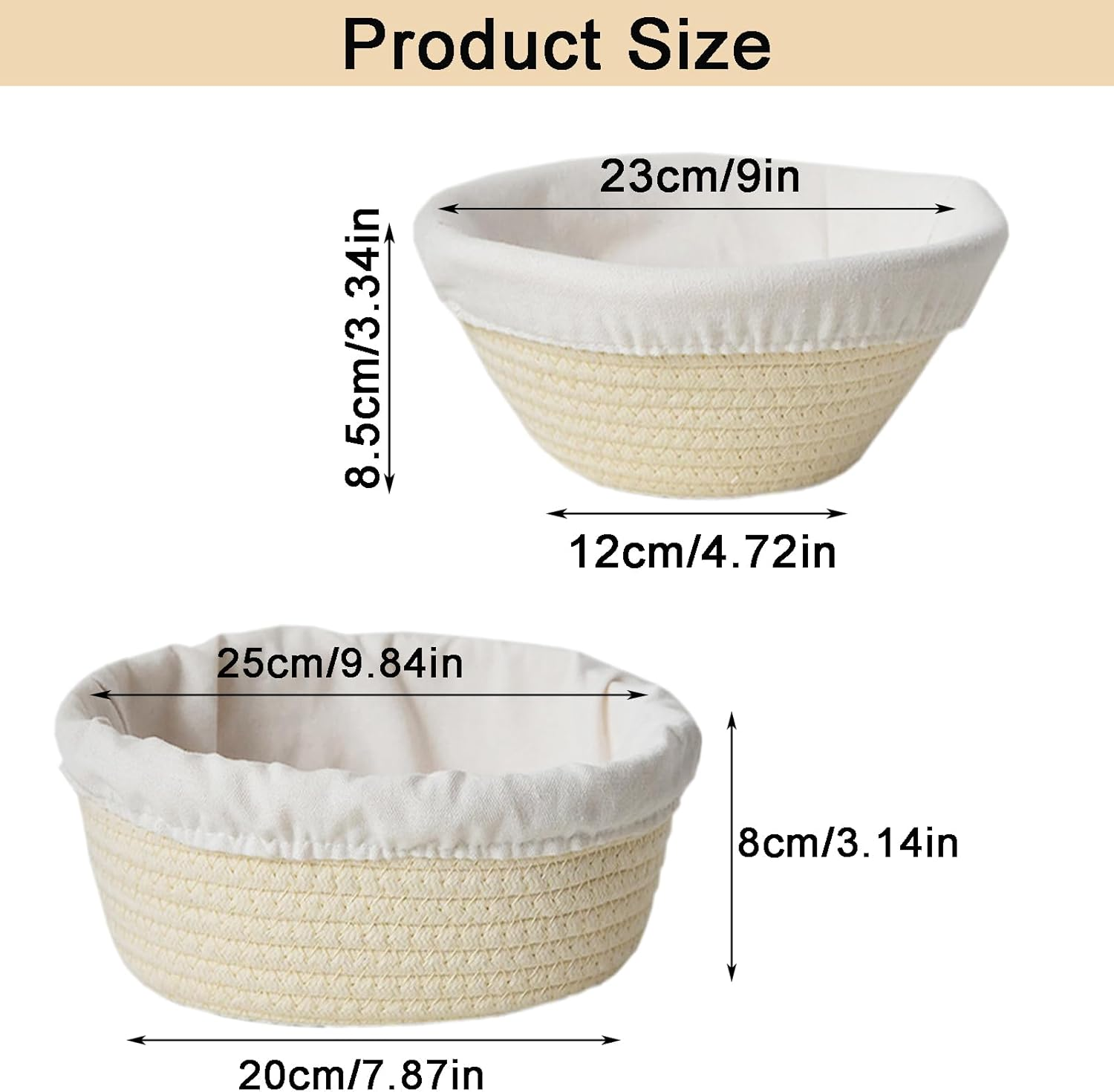 Sourdough Starter Kit,Sourdough Bread Baking Supplies with 9.8'' round and 9'' Oval Banneton Bread Proofing Basket,Dough Whisk,Bread Lame,Metal Scraper and Silicone Brush image number 1