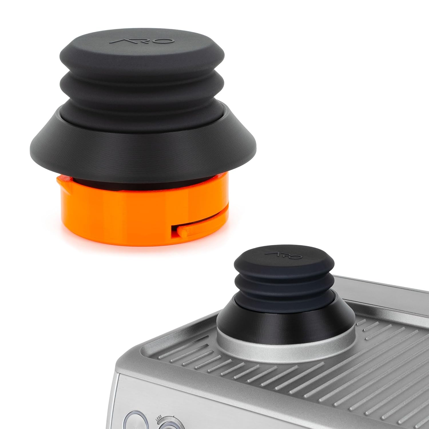 Single Dose Hopper with Silicone Bellows and Anti-Popcorning Weight | Compatible with Breville Barista Express, Pro, and Touch | Black image number 2