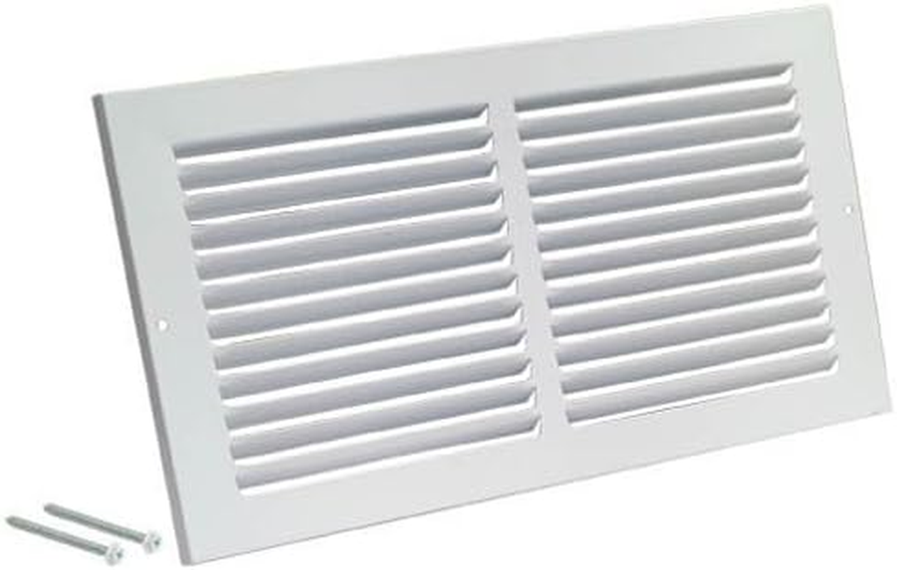 Rocky Mountain Goods Air Return Grille - Heavy Duty Steel with Premium Finish - Includes Full Installation Kit - Louvered Design - Paintable Vent Cover - Matte White - Consistent Air Flow, White