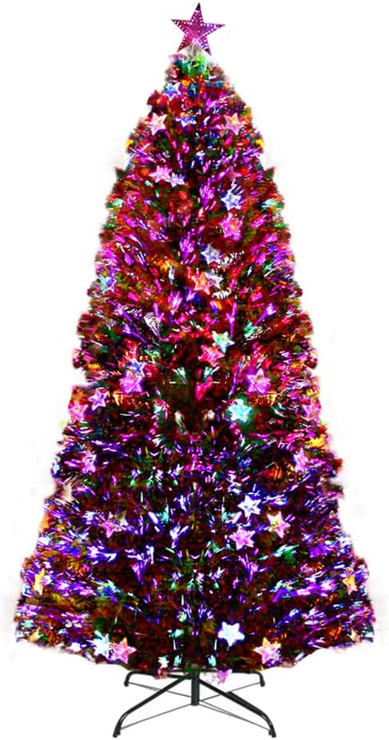 Jingle Jollys 1.8M Christmas Tree Optic Fibre LED Xmas Tree Multi Colour image number 2