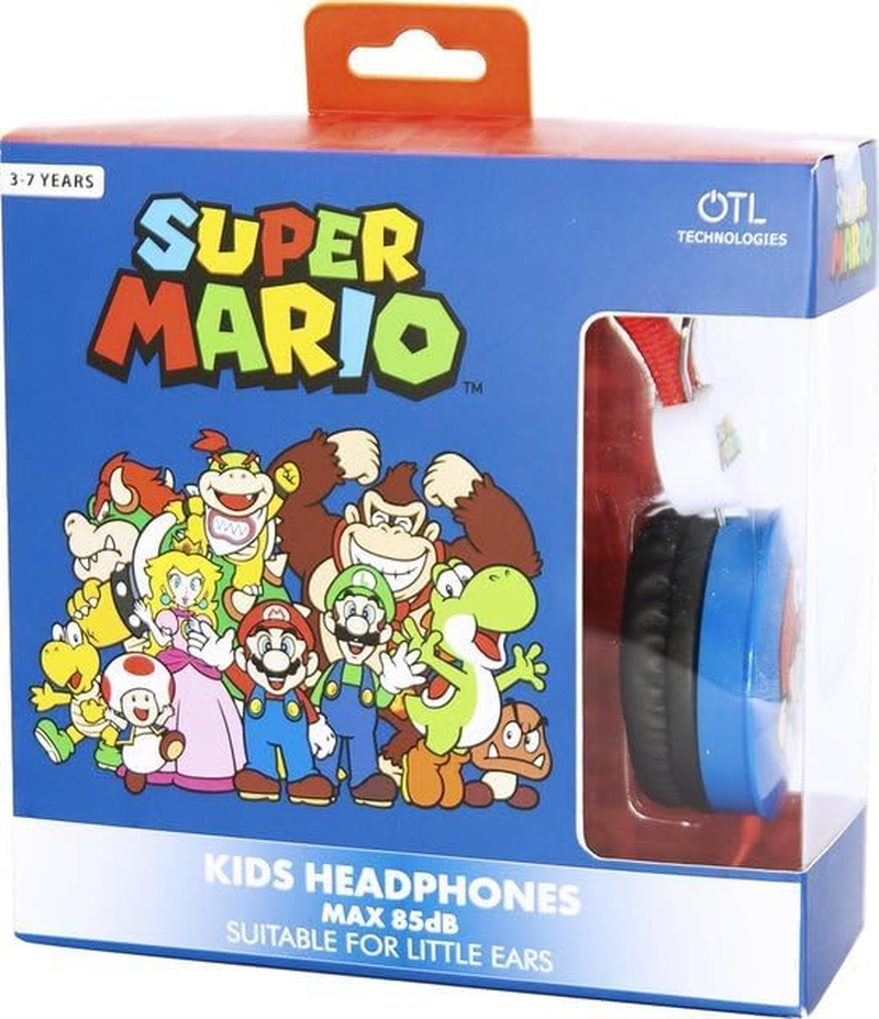 OTL Technologies Super Mario SM0666 Stereo Headset for Children with Volume Control (Max 85 DB) and Adjustable Headband, Blue, Unica image number 6