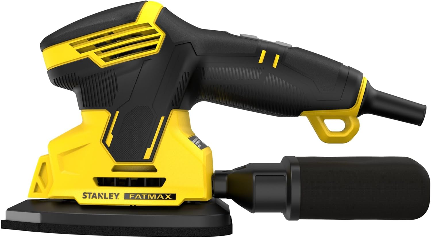 STANLEY FATMAX | 120W Detail Sander - up to 14,000OPM, Dust Collection System, Dust Sealed Switch, 1Xdust Canister, 2Xmesh Sheets, 1Xmesh Finger Sheet, 1Xdiamond Tip, 1Xfinger Attachment Softbag image number 2