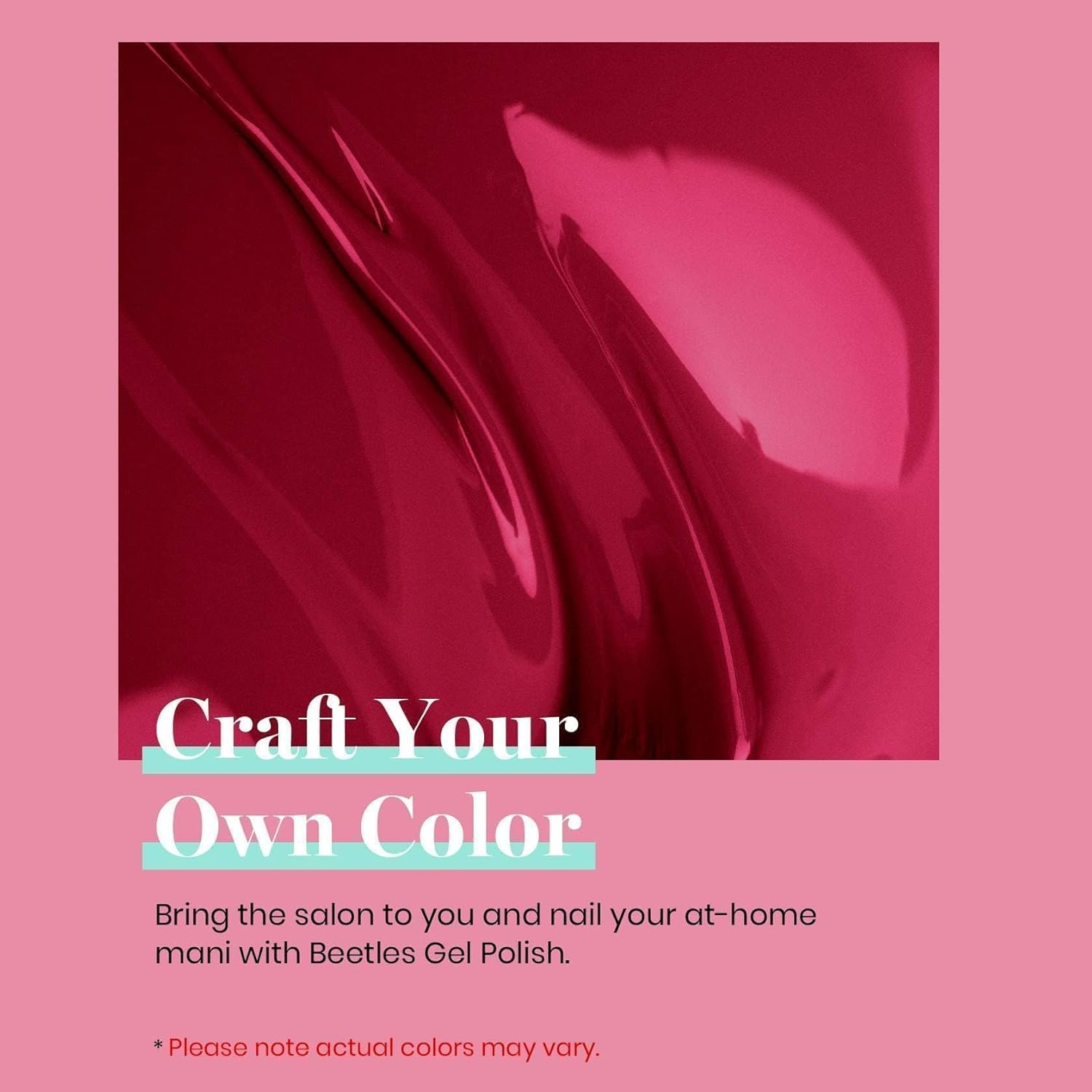 Beetles Burgundy Red Gel Nail Polish, 15Ml Dark Wine Colour Gel Polish, Soak off UV LED Nail Art for Winter Manicure DIY