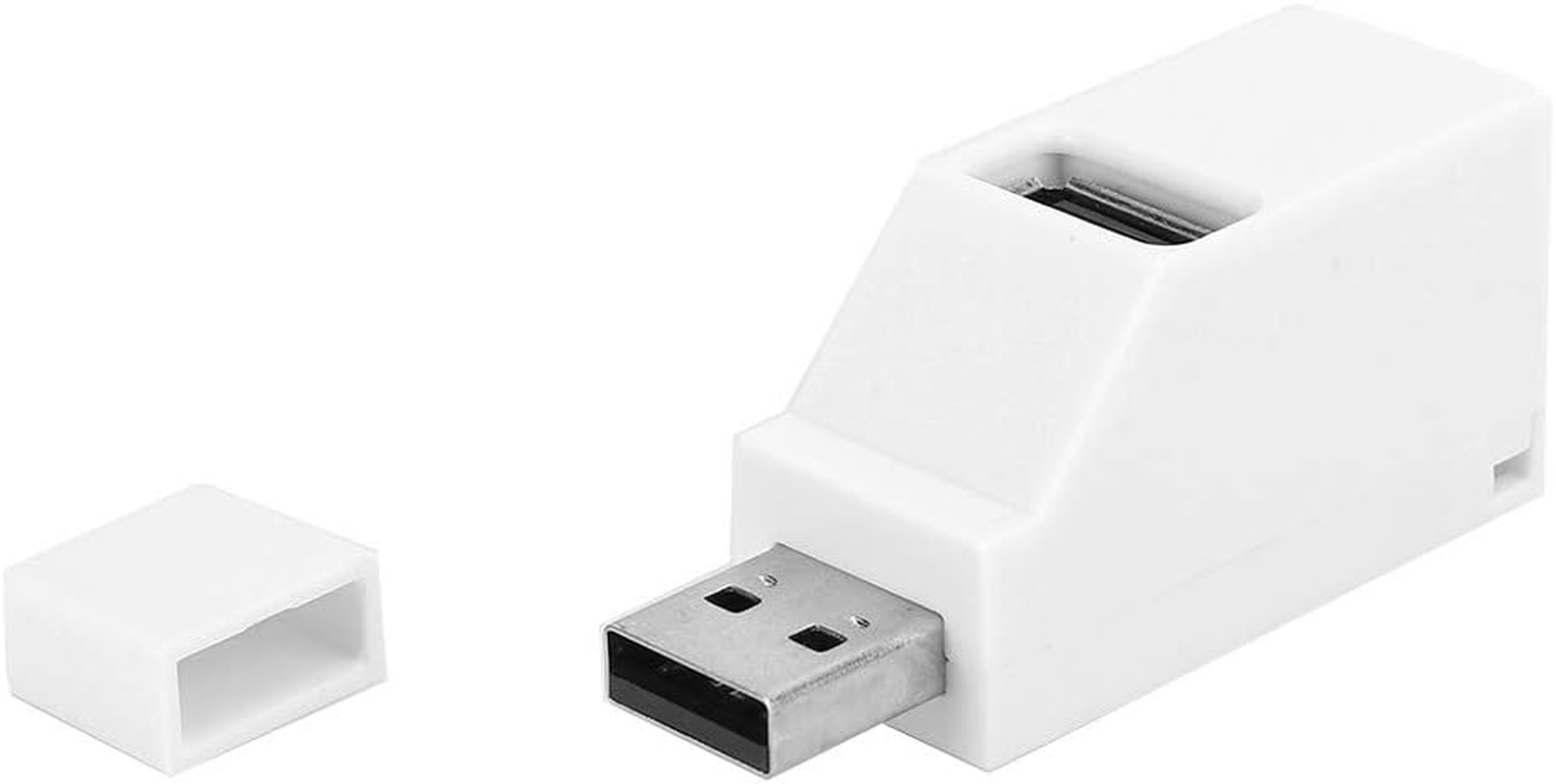 Computer Accessories, 3 Ports 2.2 X 0.9 X 0.7In 3 in 1 Convenient Hub, Portable for Desktop Laptop Computer Notebook(White 2.0) image number 5