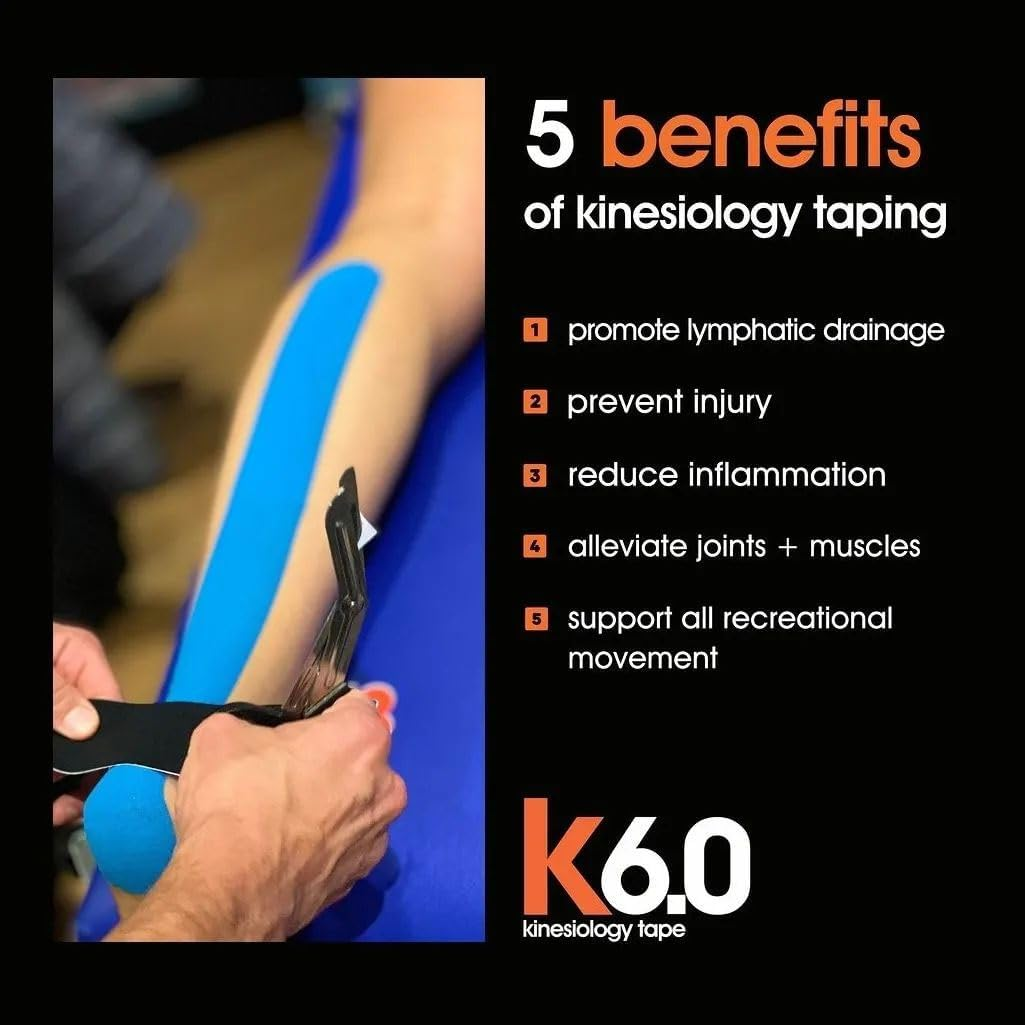D3 K6.0 Kinesiology Tape, Orange, 0.115 Kilograms