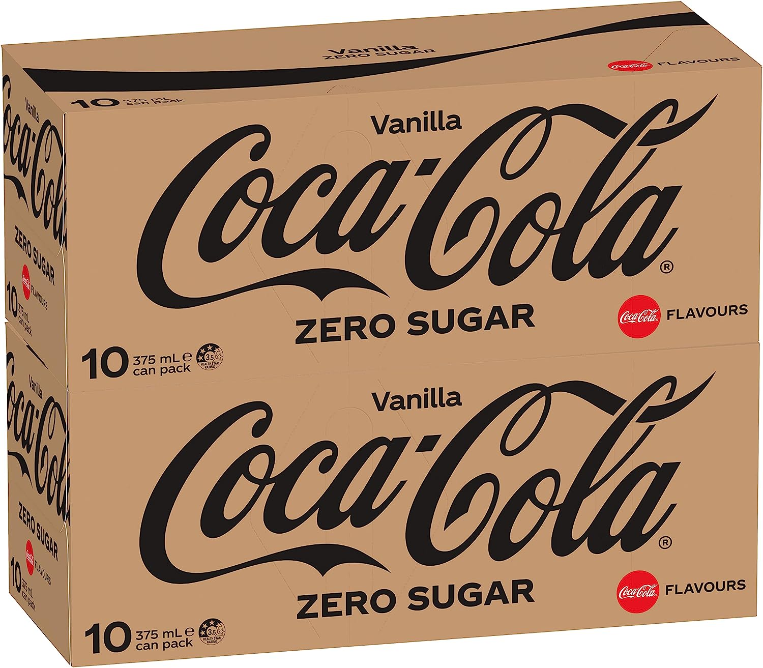 Coca-Cola Zero Sugar Vanilla Soft Drink Multipack Cans 20 X 375 Ml
