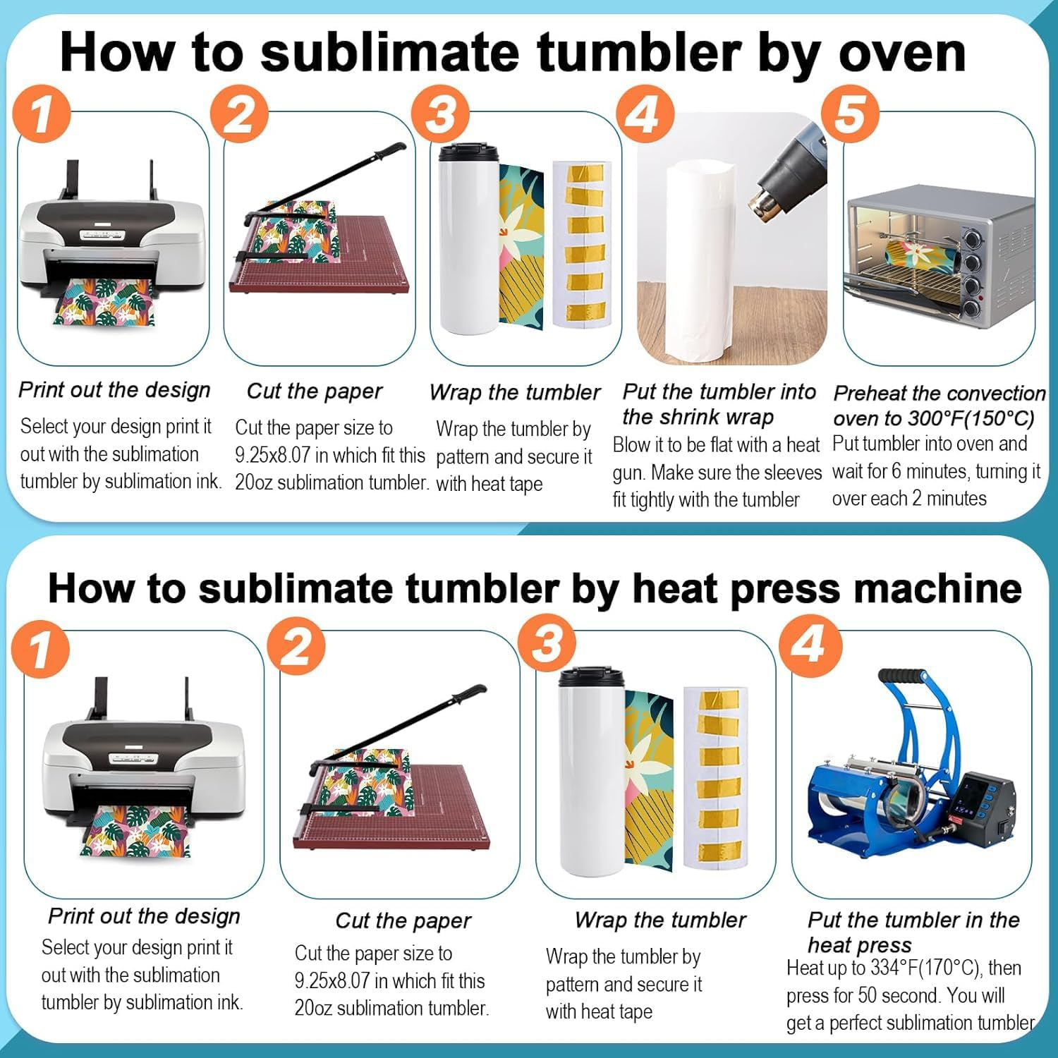 Joyclub 8 Pack Sublimation Water Bottle Blanks Dual Opening 20 Oz Sublimation Tumblers with Leakproof Lid and Straw Insulated Stainless Steel Sports Cups - Pastel Rainbow image number 2