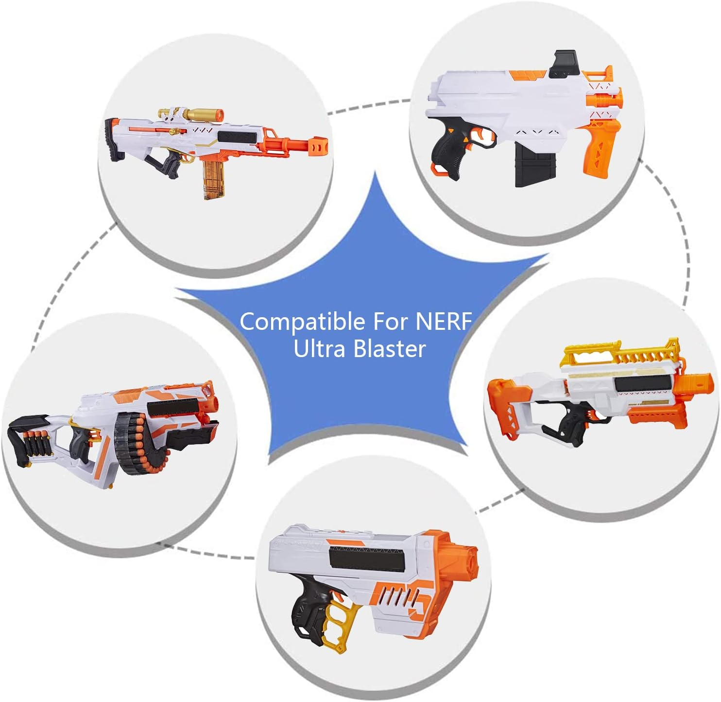 EKIND Foam Darts Refill Pack Compatible for Nerf Ultra Series Blaster image number 1