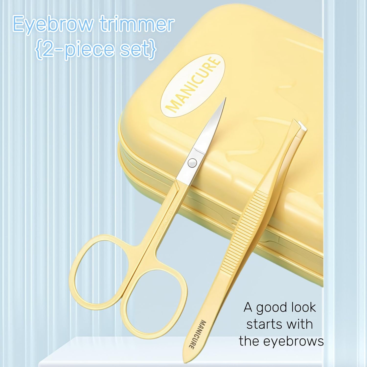 Nail Clipper Set,13-In-1 Nail Kit,Stainless Steel Manicure Set,Tweezers and Nail File Kit Travel Portable, Nail File Nail Cutter Set for Men/Women/Baby. (Yellow) image number 5