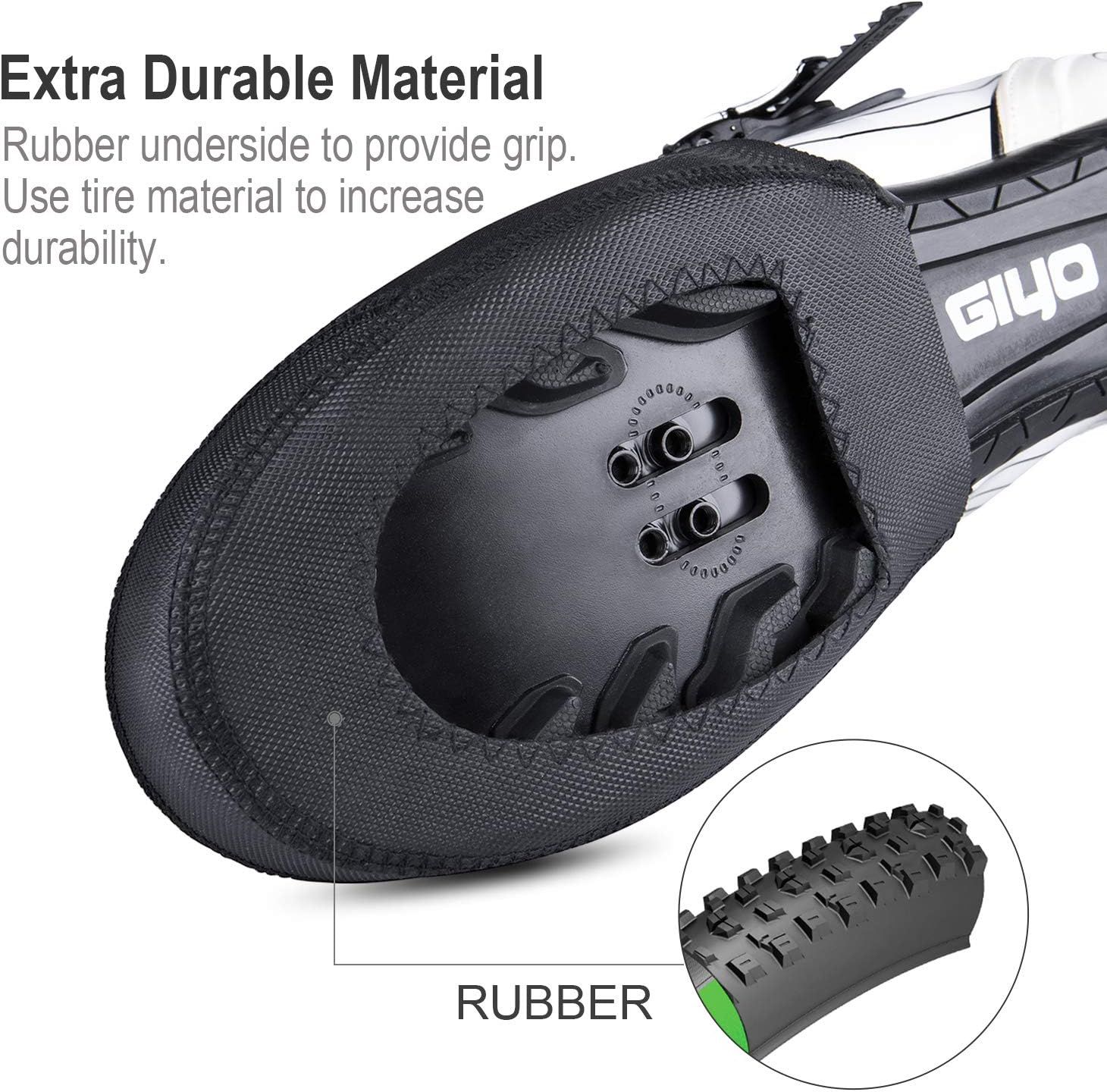 CXWXC Cycling Toe Covers for Men Women - Cycling Shoe Covers Winter Waterproof Breathable - Bike Overshoes Cold Weather Thermal Warm image number 2