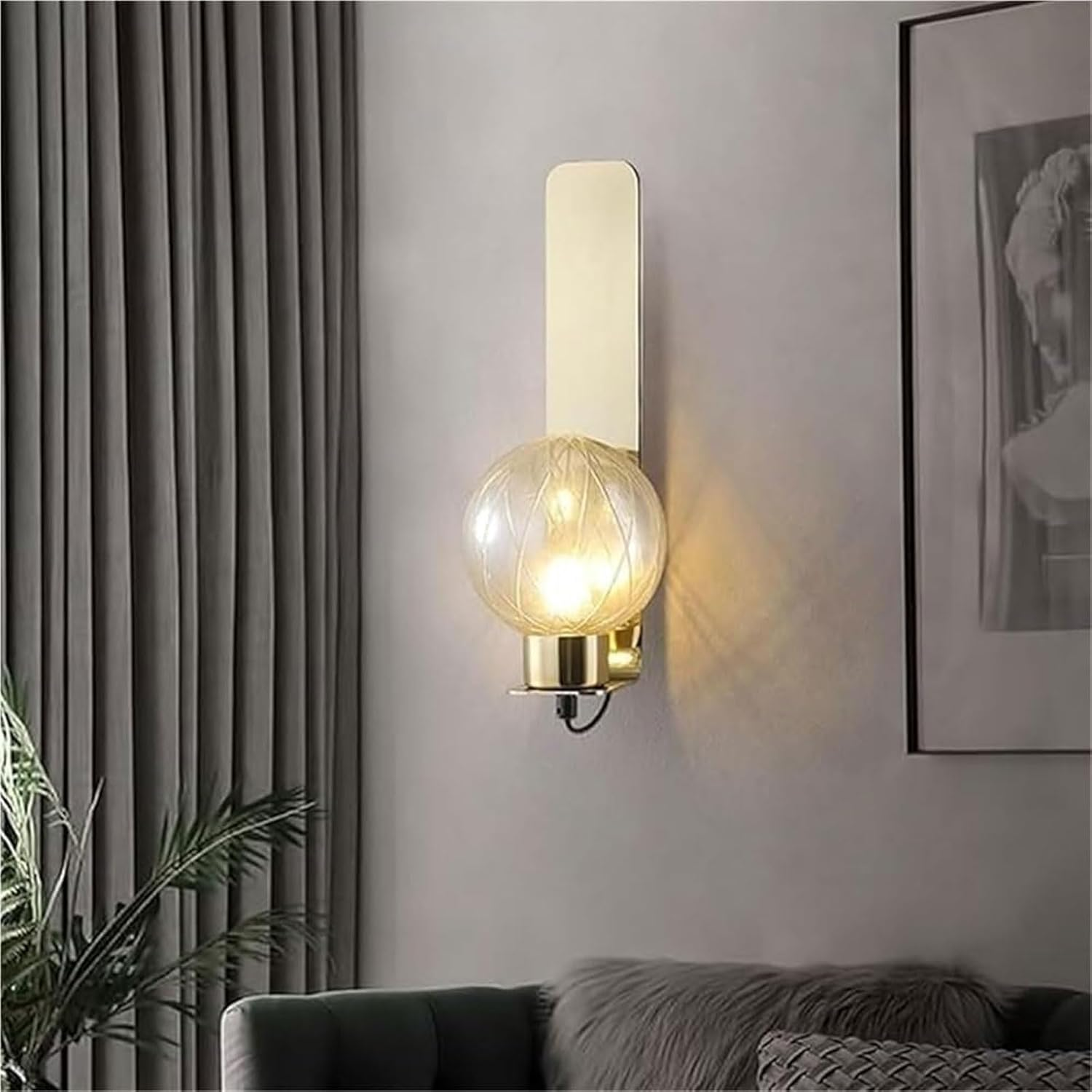 Glass Lampshade Wall Lamp Wall Sconce G9 Wall Light Wall Sconces for Bedroom Living Room Corridor Study Wall Lighting image number 5