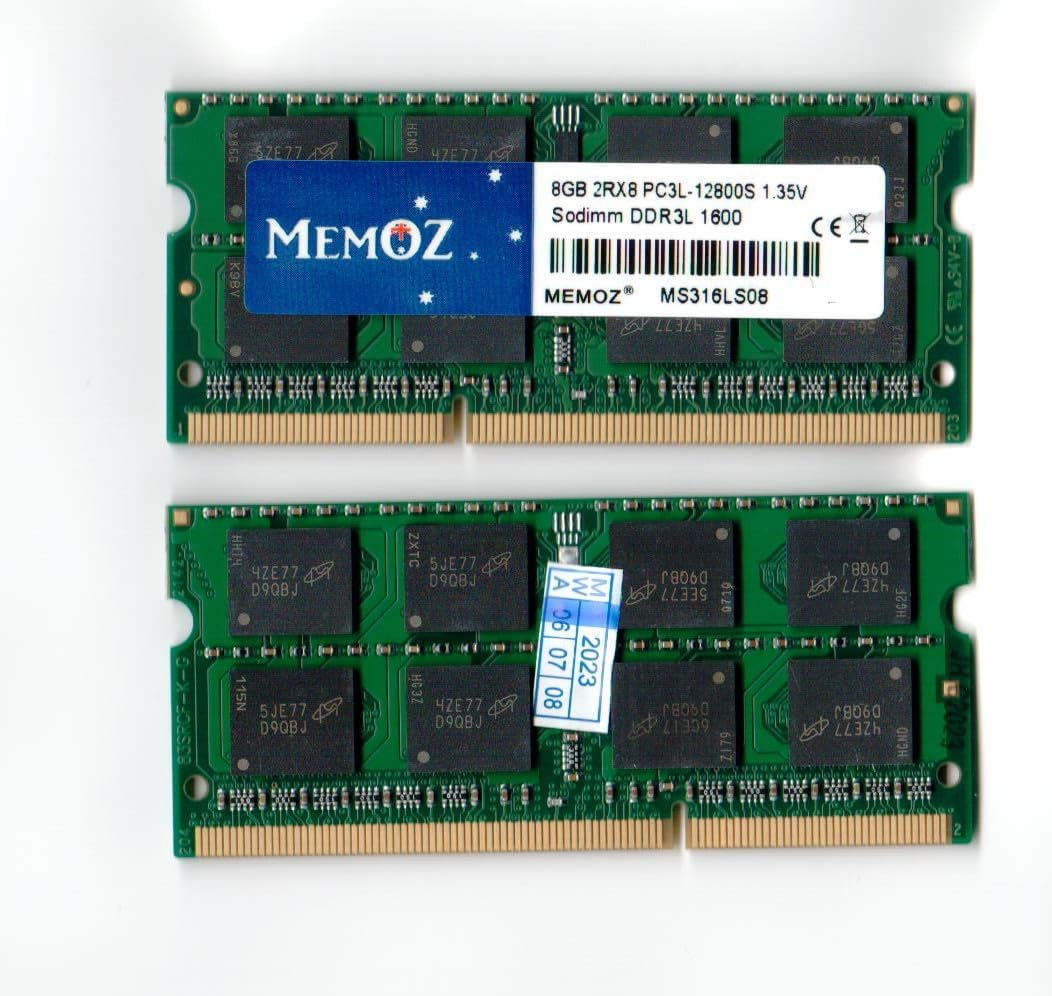 Memoz 16GB DDR3L 2X8Gb Notebook PC3L 12800 Laptop Memory Sodimm 1.35V 204 Pin 5 Years Warranty RAM image number 1