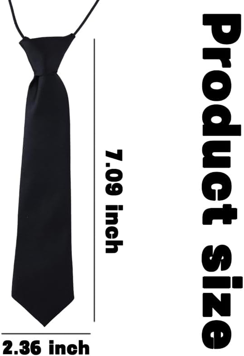 Red Green Black Neck Tie for Boys - Soft Adjustable Necktie for Kids Graduation Uniform - Clip-On image number 5
