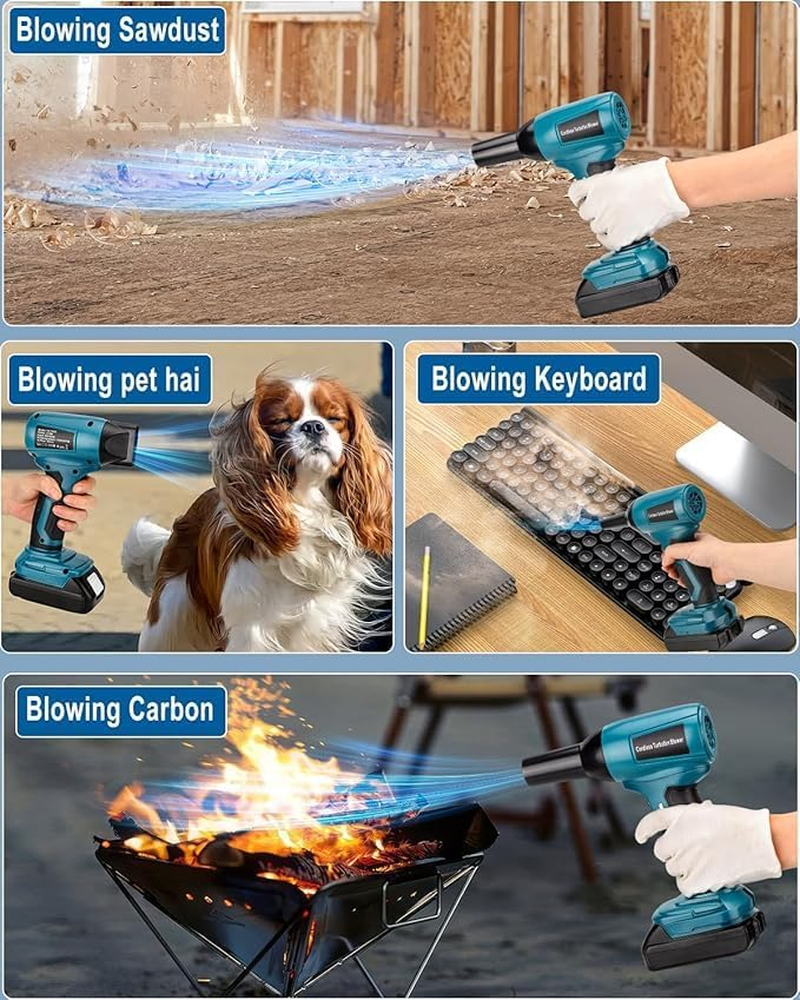 Cordless Leaf Blower, Turbo Jet Blower for Makita18V LXT Battery, Handhold Brushless Air Blower, Electric Air Blaster Duster with 130,000 RPM High Speed Brushless Motor for Cleaning image number 3