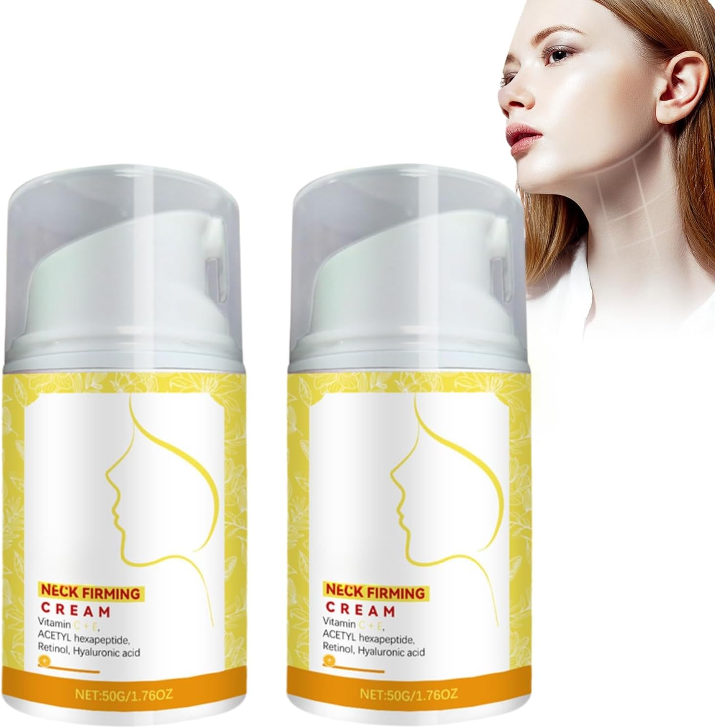 Neck Firming Cream for Tightening and Lifting, anti Aging Moisturizer with Retinol, Collagen, Vitamin C & E, Hexapeptide & Hyaluronic Acid, Reduces Wrinkles, Hydrates Face Neck & D&eacute;collet&eacute; (1Pcs)