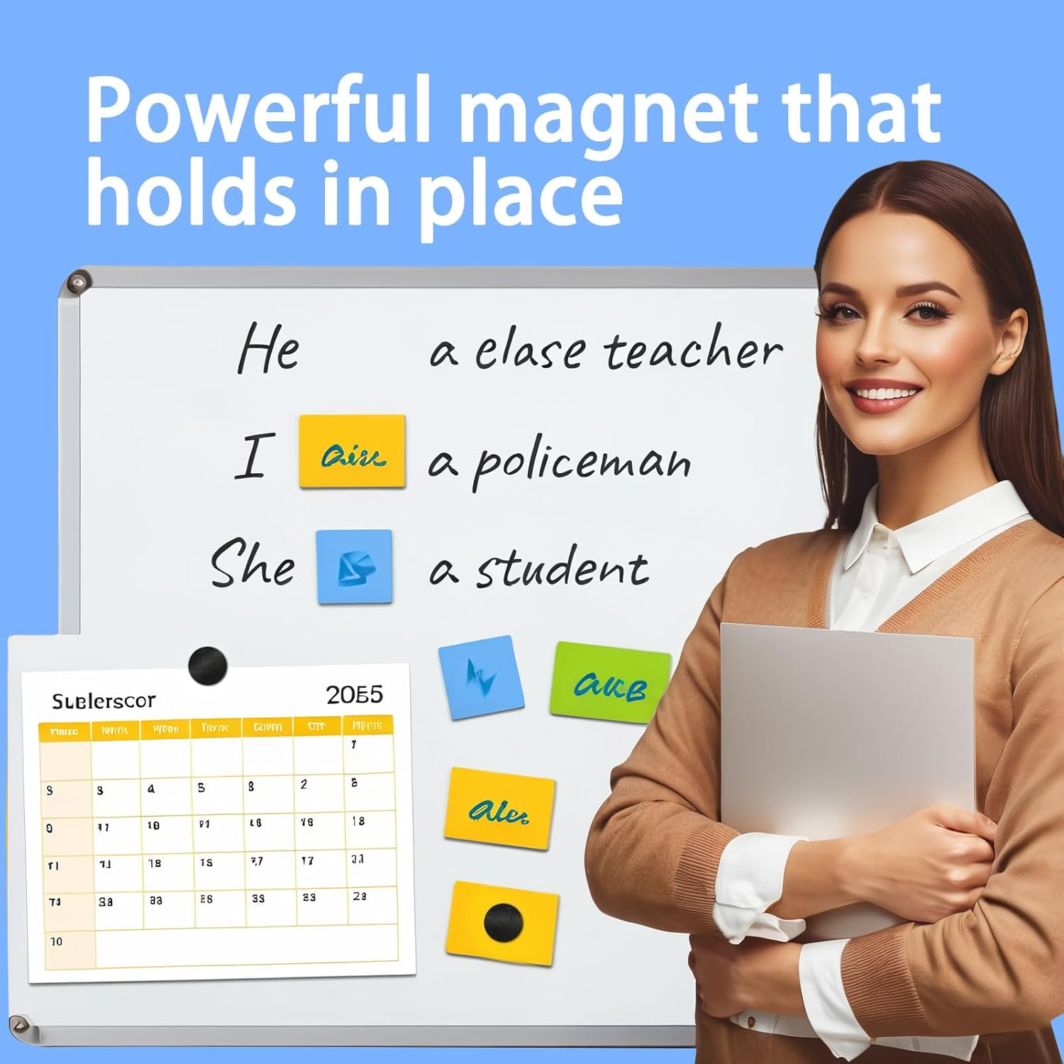 35 Pcs Magnet, Self-Adhesive Magnetic Tape with Adhesive Backing, Rubber Soft Magnetic Sheet Magnetic Strip, Suitable for Handicraft DIY, School, Office and Home Heavy-Duty Adhesive Magnets