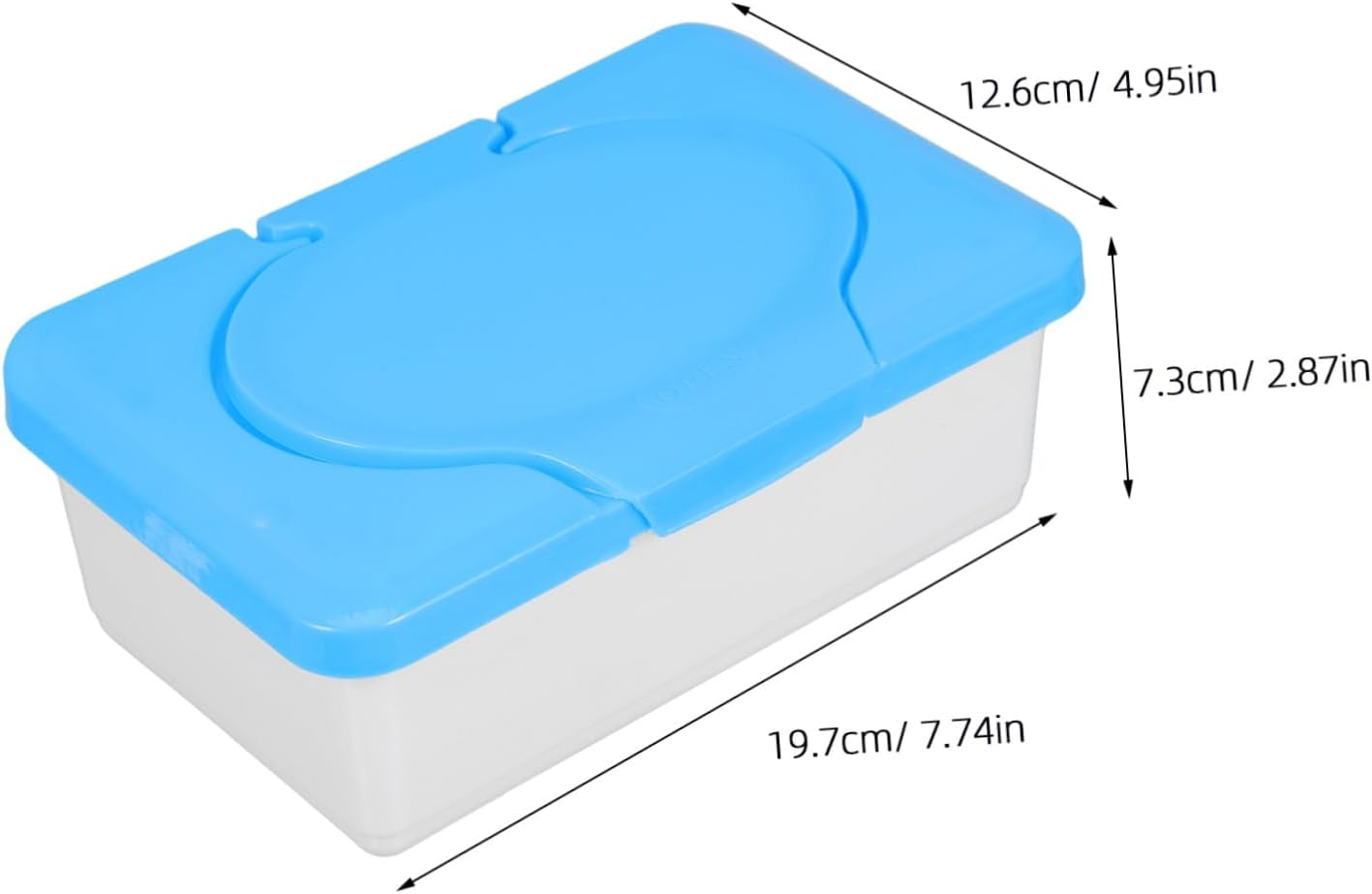 WOONEKY 2Pcs Plastic Wipes Box Cover Refillable Tissue Holder for Travel and Home Use image number 3