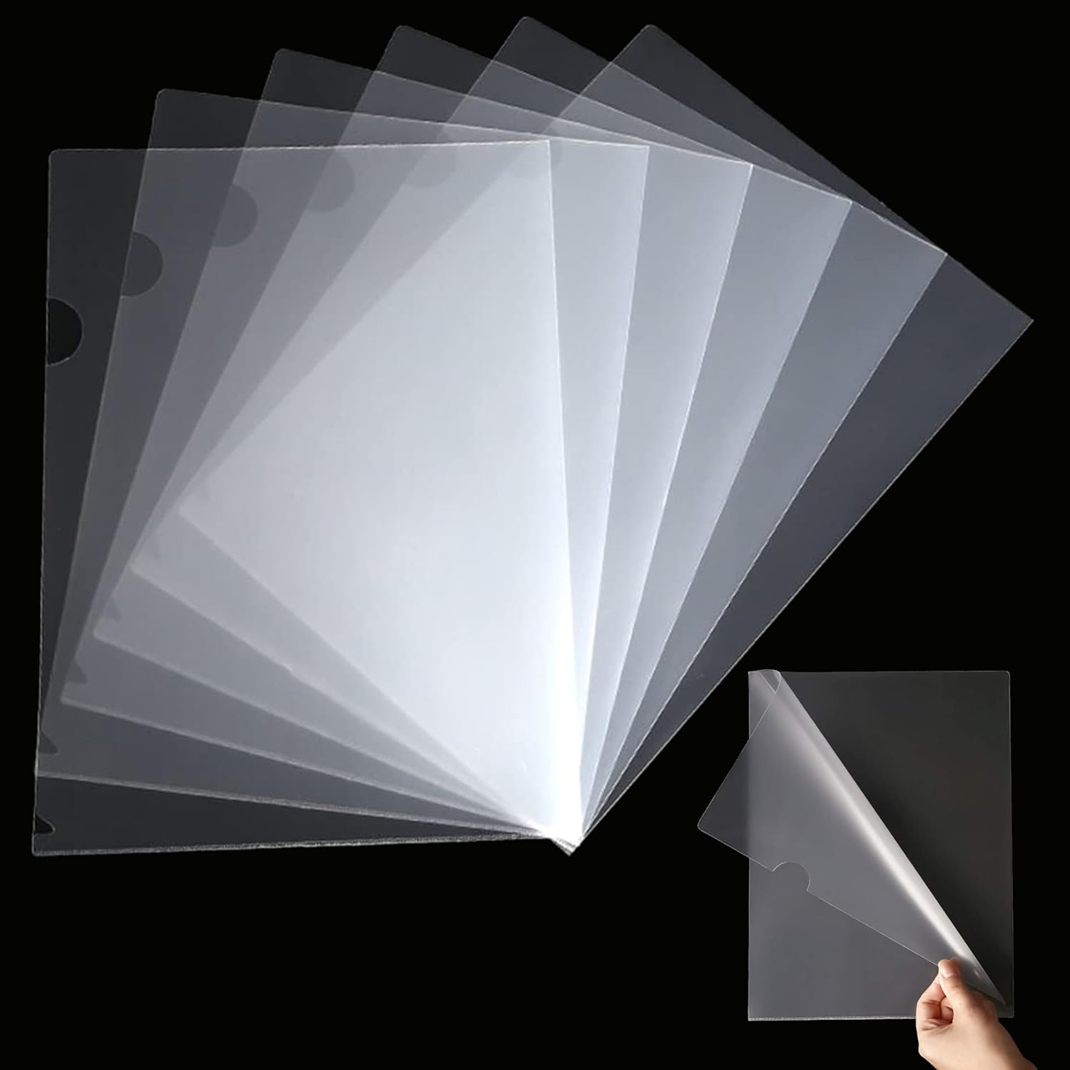 30Pcs A4 Cut Flush Folders, Clear Plastic Folder, Open Top & Side Plastic File Folders 180 Micron Transparent Wallets Files Pocket Document Project Cover Sheet Protector for School Office Paperwork