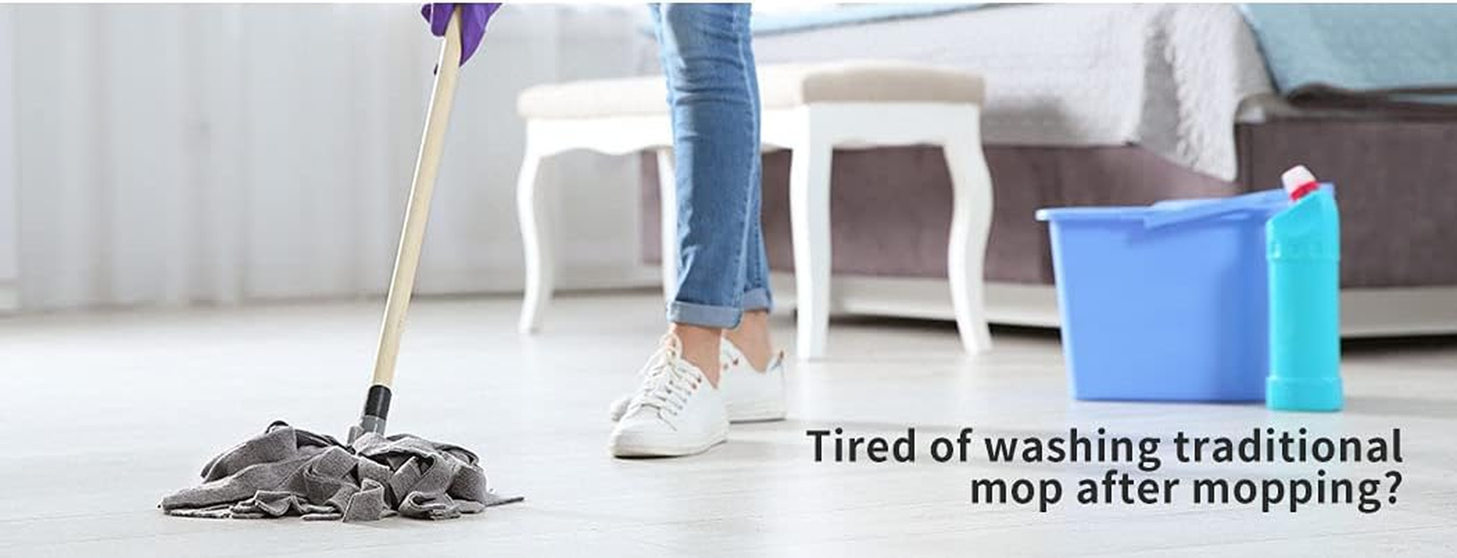 360&deg; Spin Mop Bucket Set Spinning Stainless Steel Rotating Wet Dry Green Green image number 6