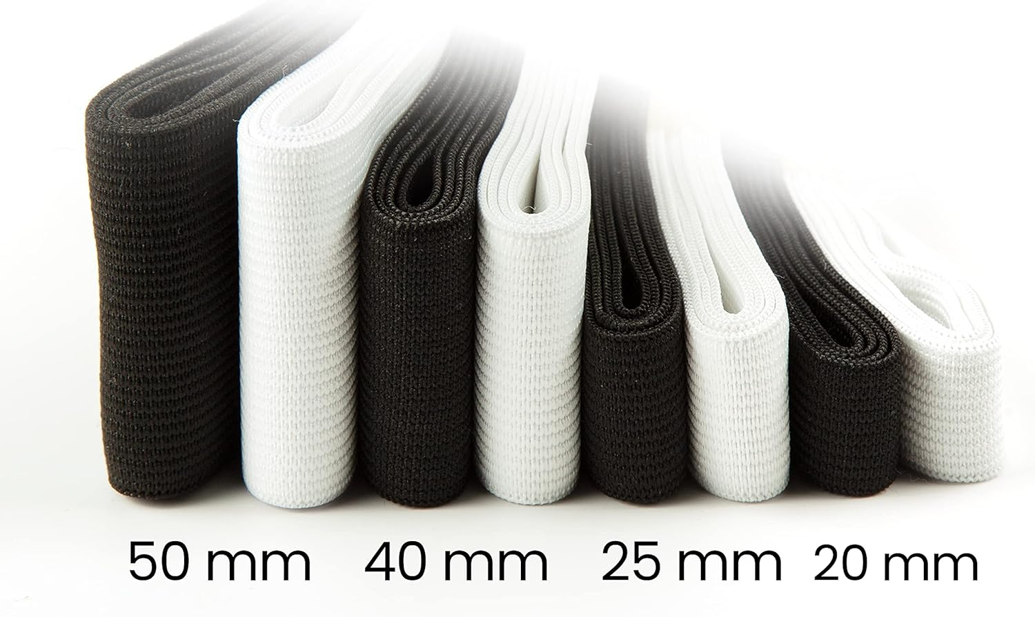 1 Inch Elastic for Sewing, Waistband Elastic, Wide Elastic in Widths: 20/25/40/50/75Mm (White, 25Mm X 5M) image number 6