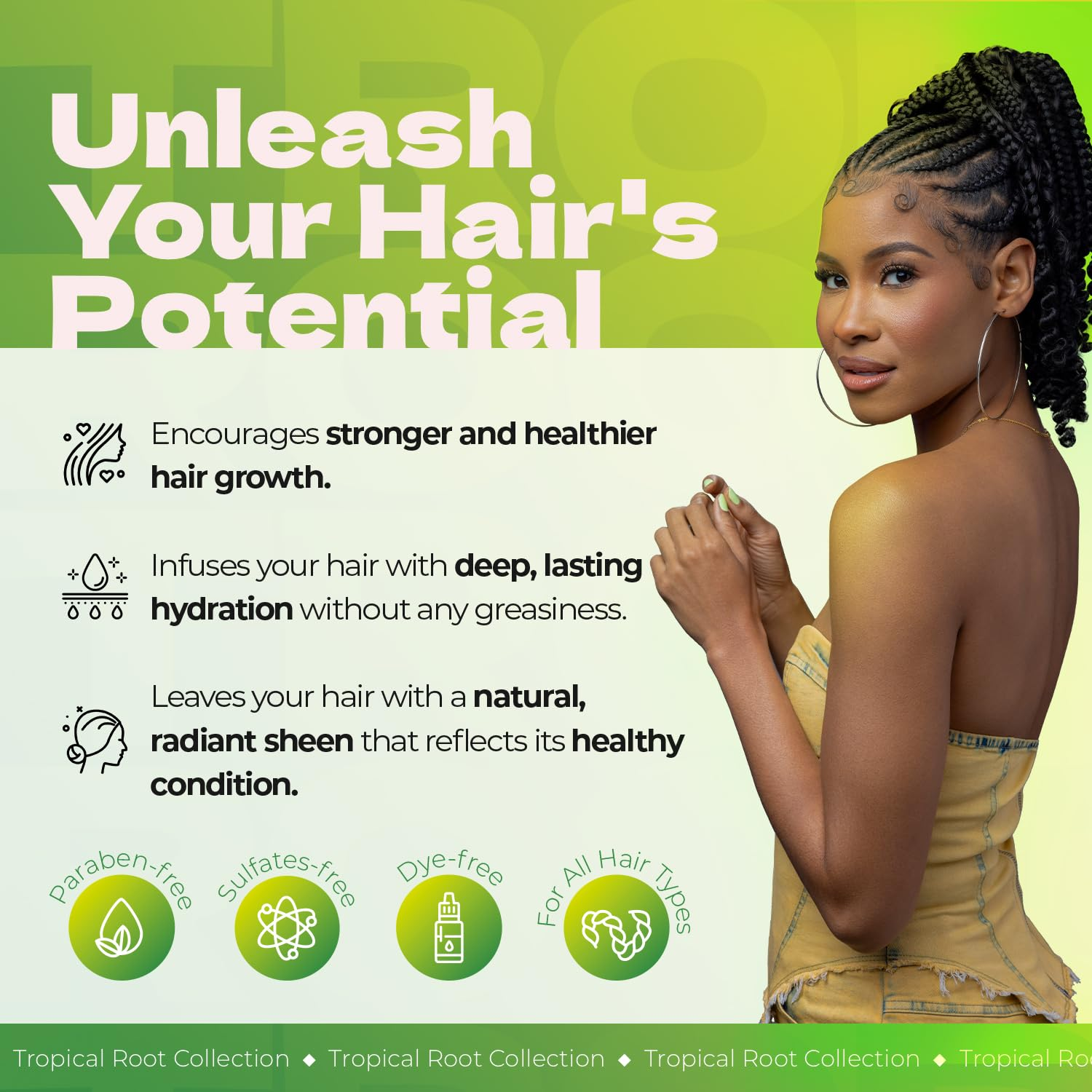 Bronner Brothers Tropical Roots Growth Oil, 8 Ounce image number 5