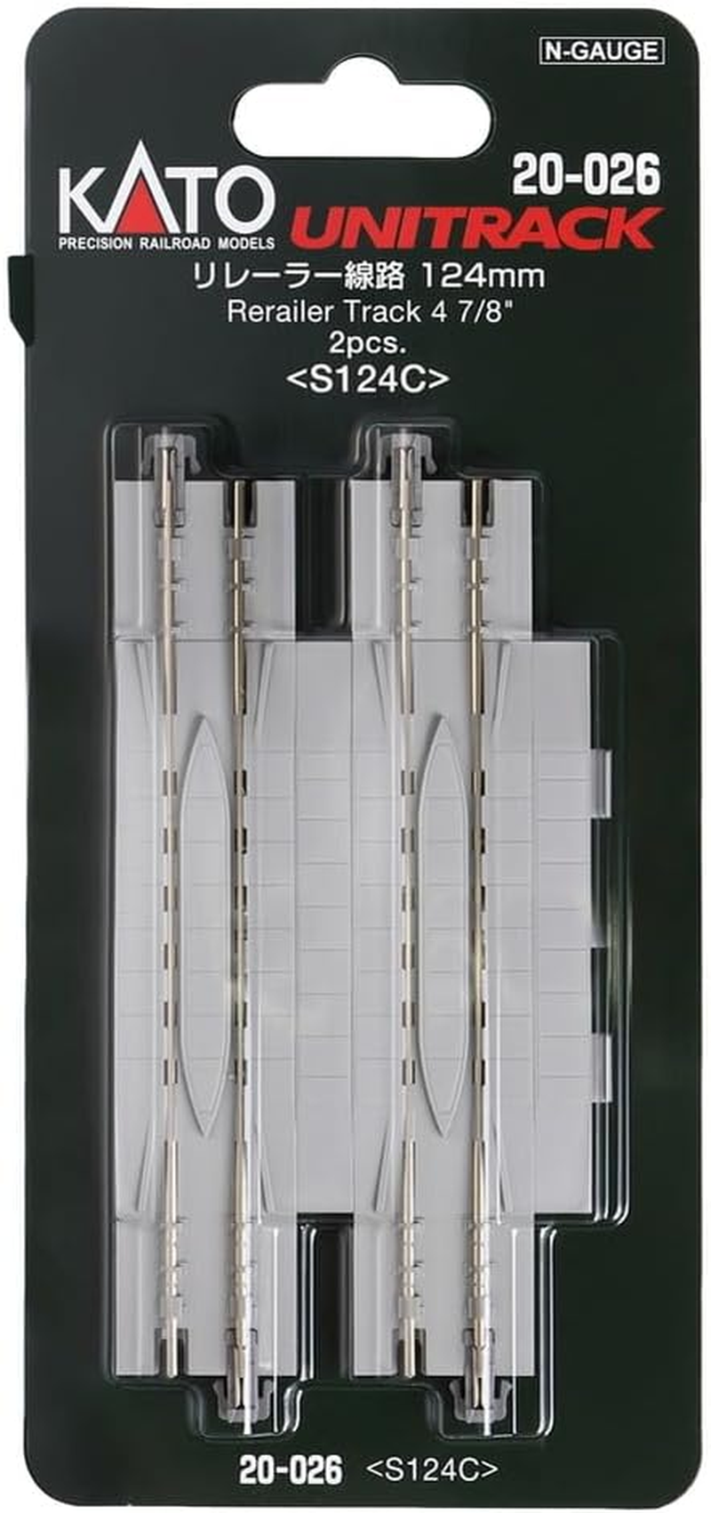 Kato N Unitrack Rerailer Track 124Mm 2Pcs image number 4