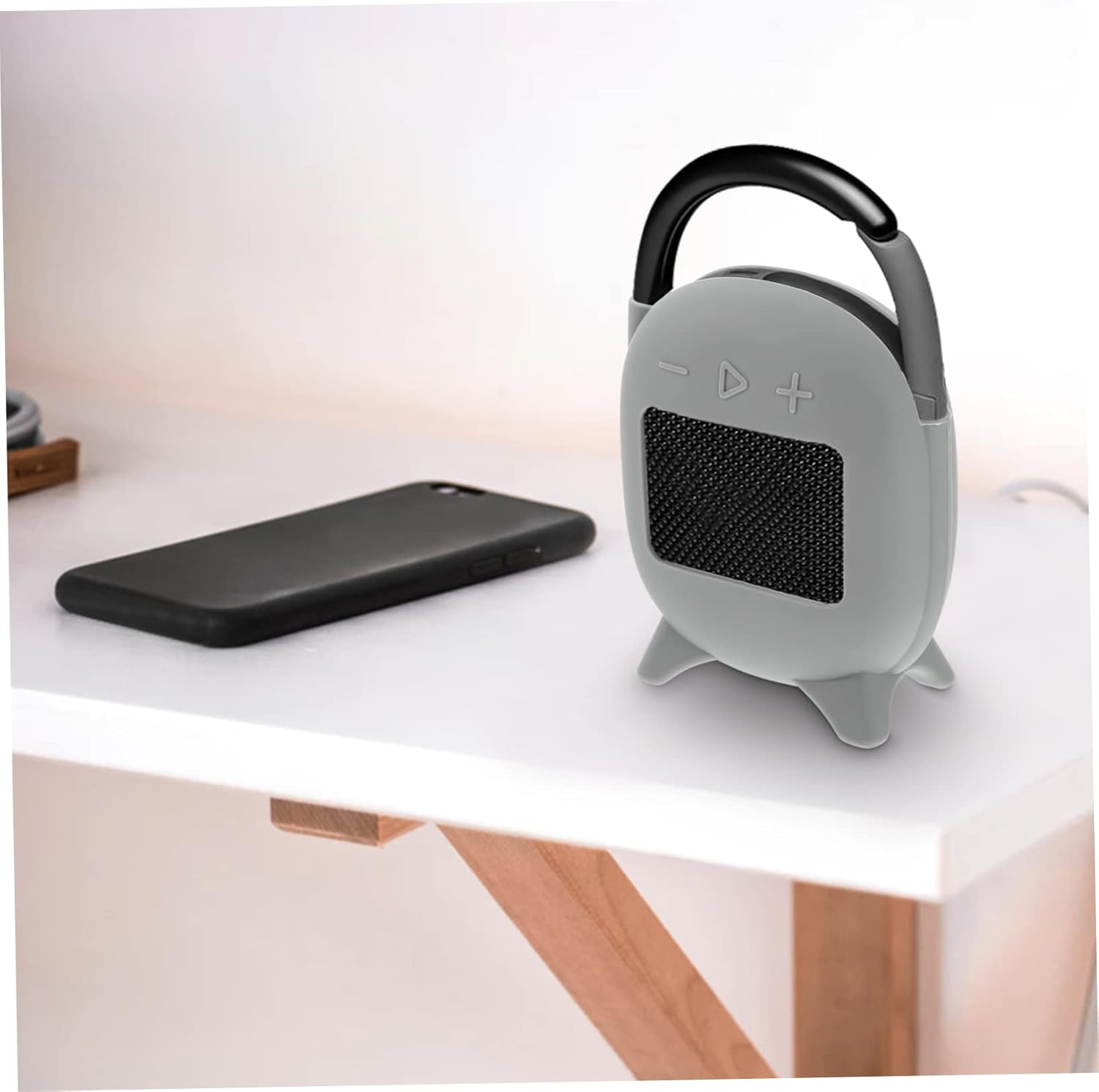 OSOLADY Silicone Cover for Wireless Speaker Compact Portable Speaker Case Storage Protection Sleeve for Clip