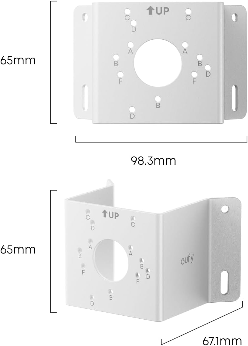 Eufy Outdoor Camera Mounting Hardware for Wall Corners [Eufycam S3 Pro/Solocam S340 / Solocam E30 / Solocam E42 / Outdoor Security Camera Fixed/Mount/Bracket/Corner Mount] image number 3