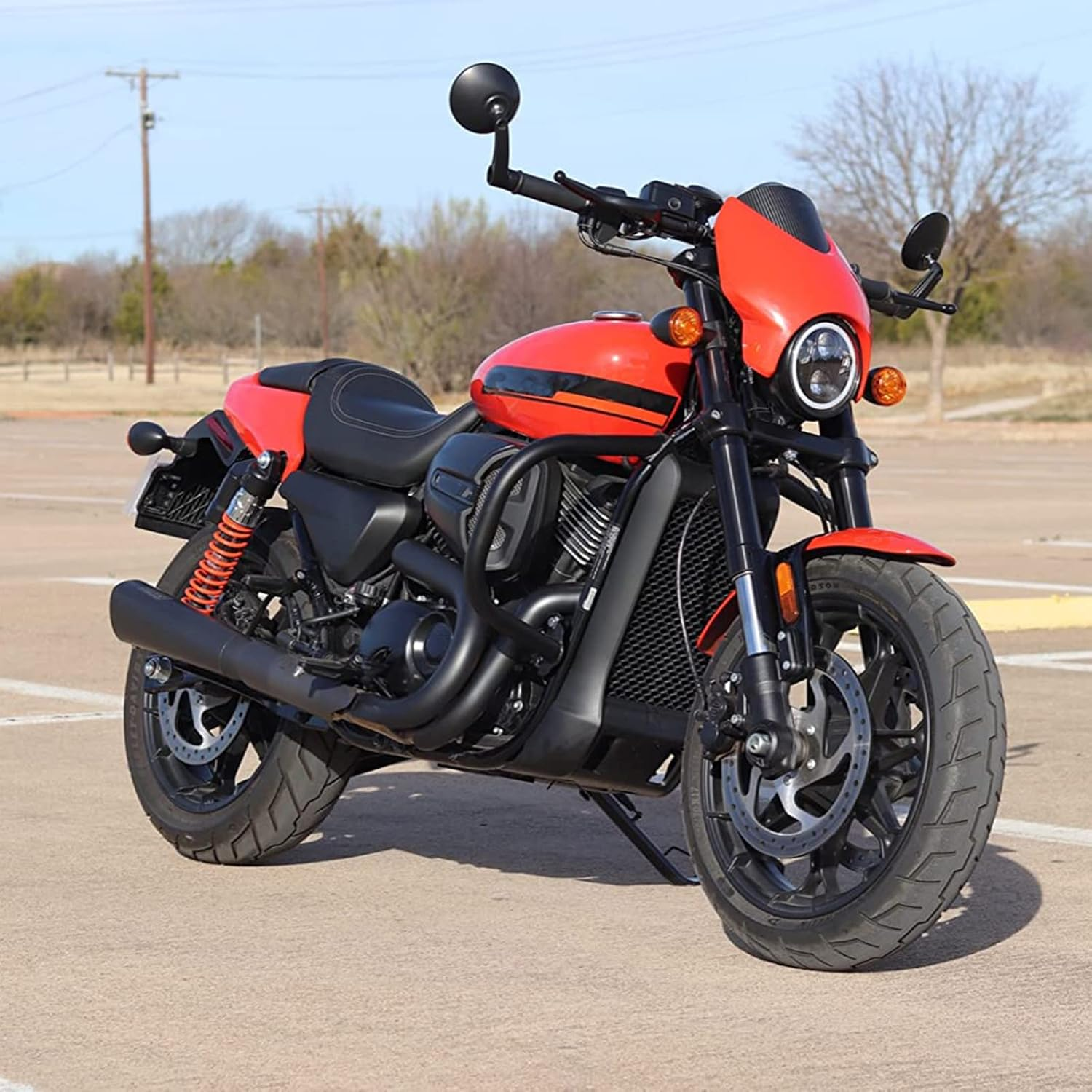 Engine Guards Crash Bars Frame Protection for Harley Street 500 750 XG750 XG500 2015 2016 2017 2018 2019 Street Rod 2017-2019 image number 1