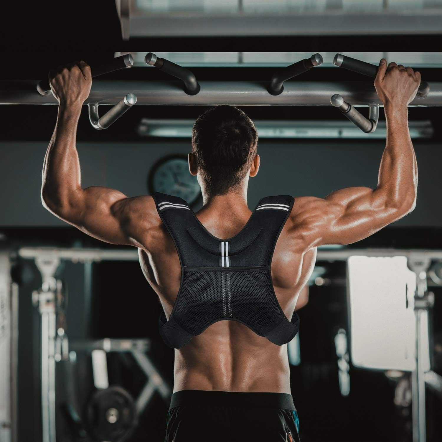 Weighted Vest, Weight Vest for Men Women，Exercise Weighted Vests with Reflective Stripe Adjustable Buckle,Exercise Weighted Vests for Running Training Workout Jogging Walking Gym Strength Training image number 1