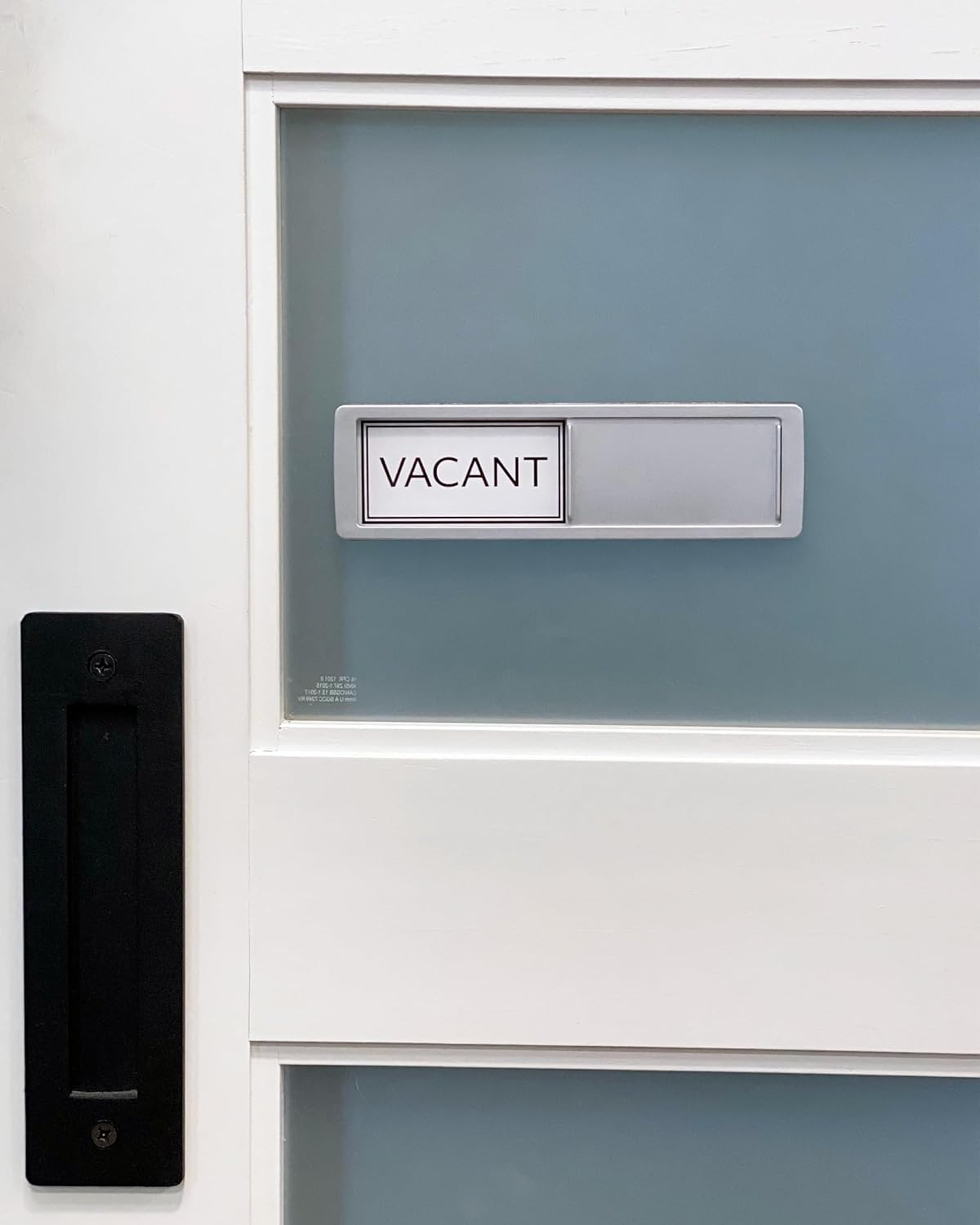 Black & White Vacant Occupied Office Sign for Bathroom Door - Privacy Sign for Home, Office Restroom, Business or Restaurant - 7X2 Inches - Black  White image number 4