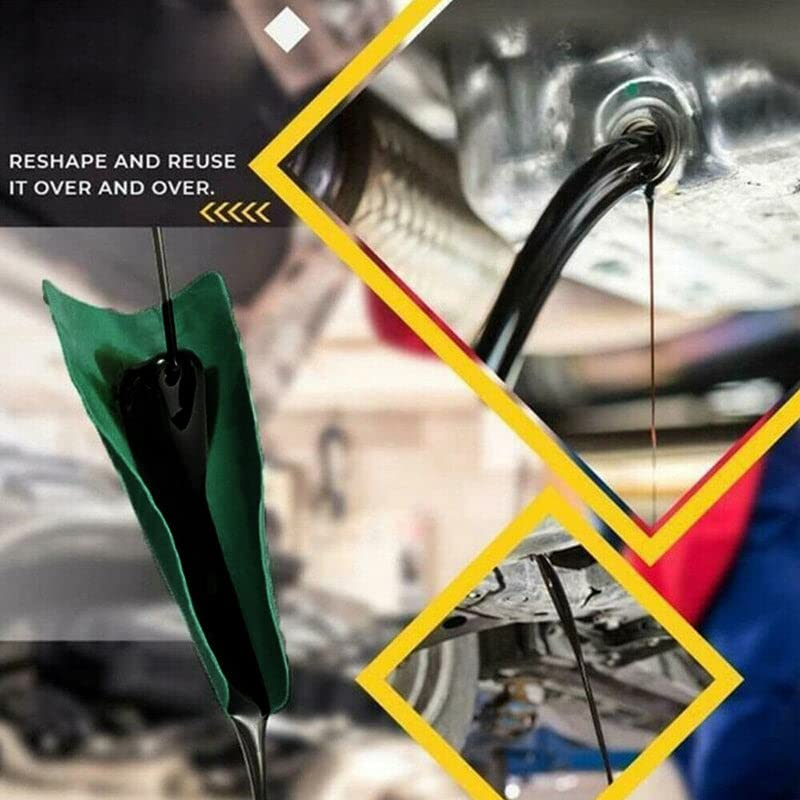 AIMALL S/L Flexible Longer Engine Oil Funnel Car Refueling Draining Tool General Draining Foldable Reusable PU Sheet for Cars Trucks Atvs image number 2