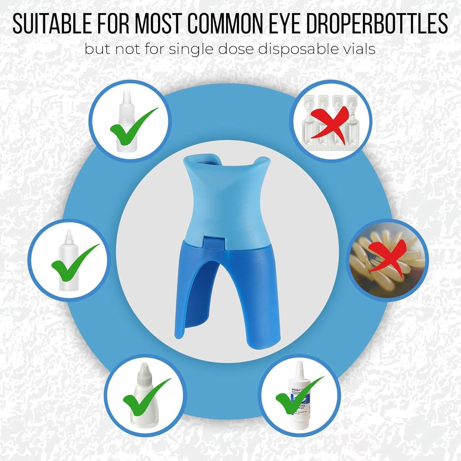 Eye Drops Dispenser, Eye Drop Applicator, Compact Eye Drop Guide Eye Drop Cup, Lightweight Bottle Holder Tool Eye Drops Holder for Adults Women Men