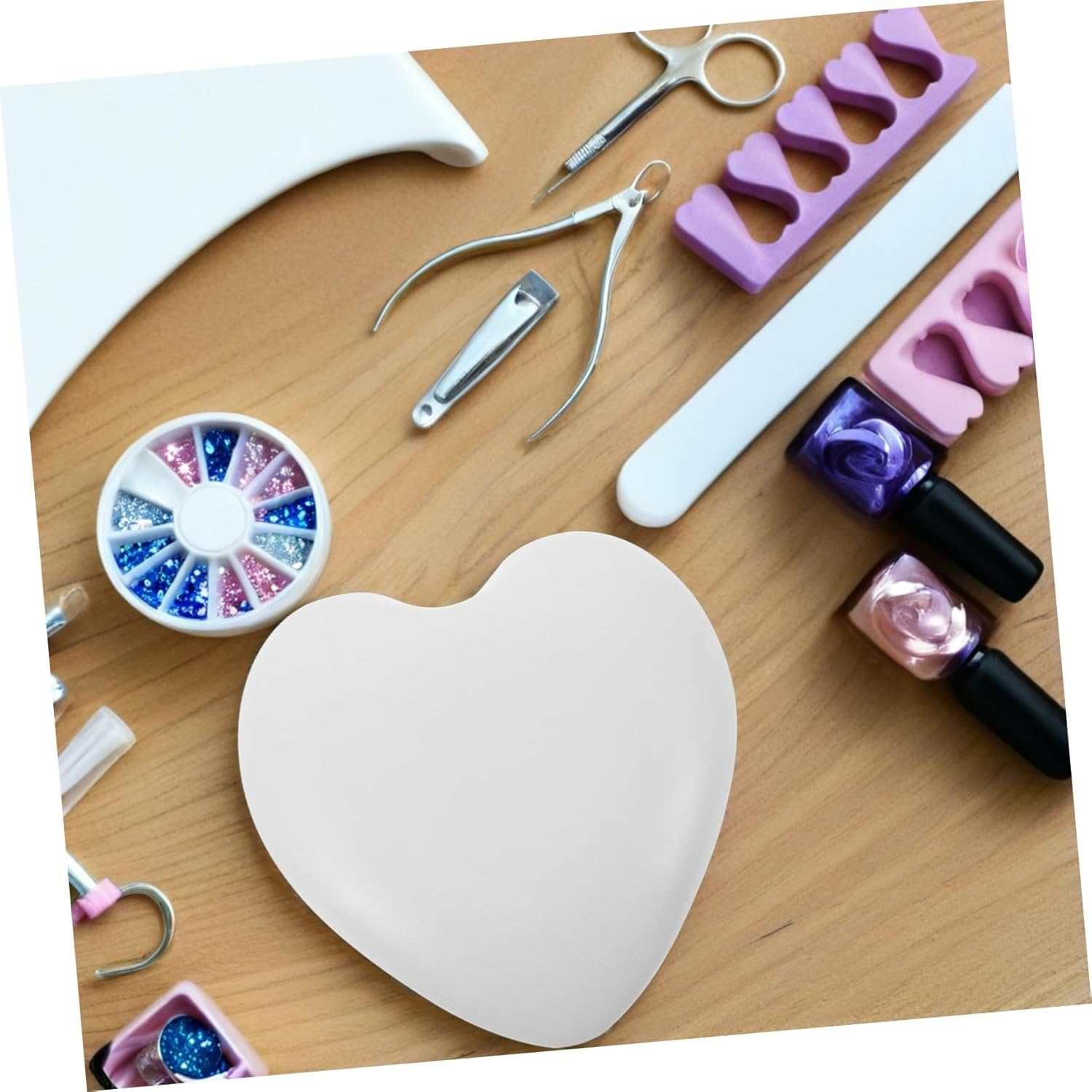 DEARMAMY Nail Arm Rest: Heart Shaped Memory Foams Ergonomic Nail Tech Arm Rest Pillow - Manicure Elbow Pad Soft Hand Cushion for Manicure Tattoo Hand Care image number 5