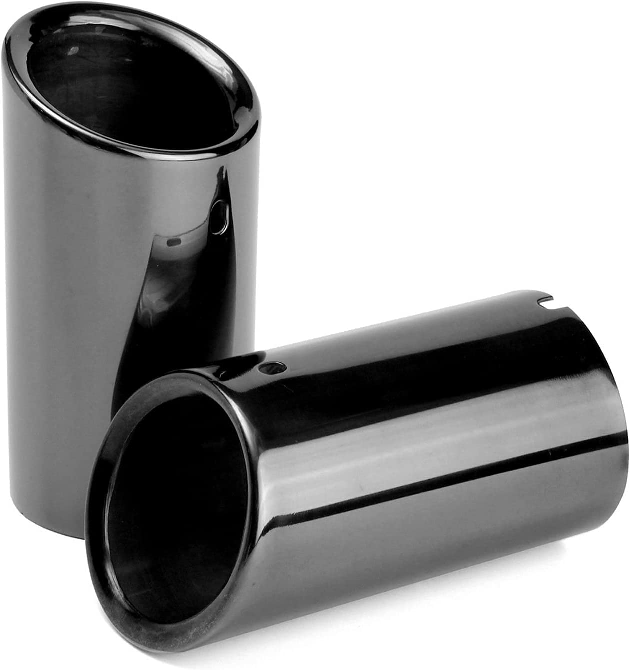 Dsycar Chrome Plating Stainless Steel Car Exhaust Muffler Tip Pipes Covers for Audi A1 Q3 A4L Q5 A3 TT Black image number 5